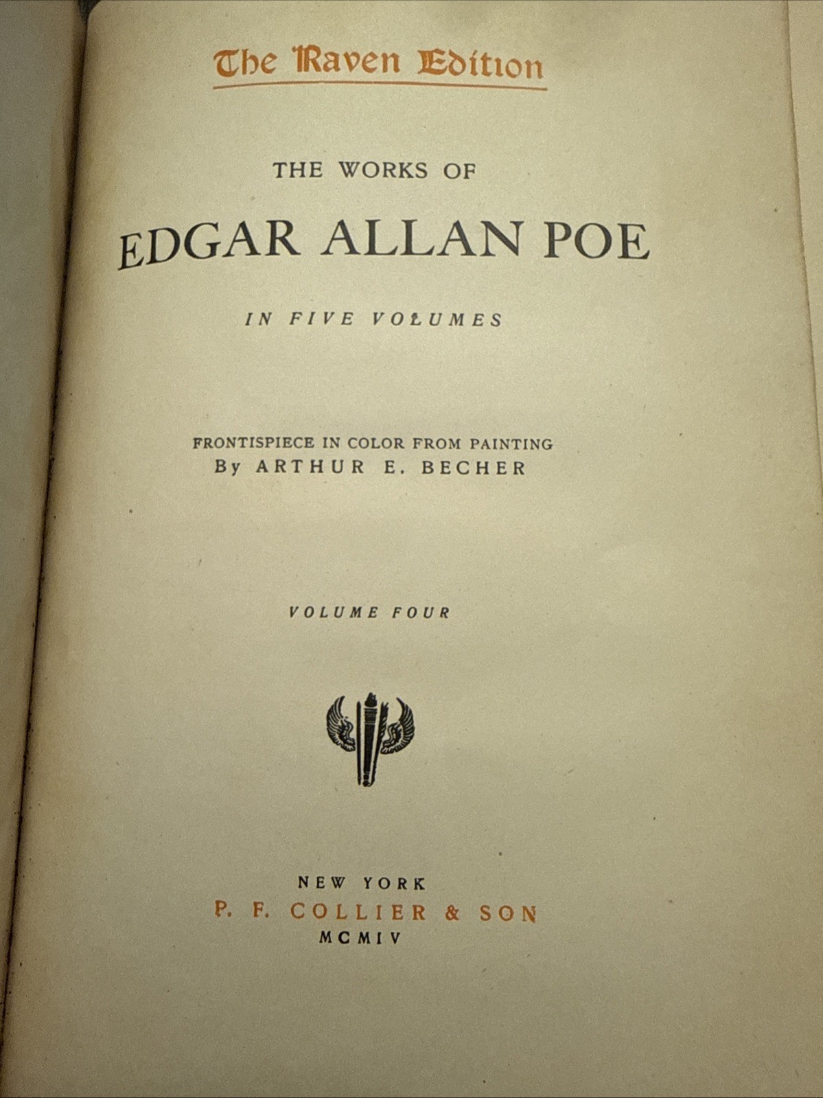 Edgar Allan Poe Raven Edition 1903 In 5 Volumes COMPLETE SET