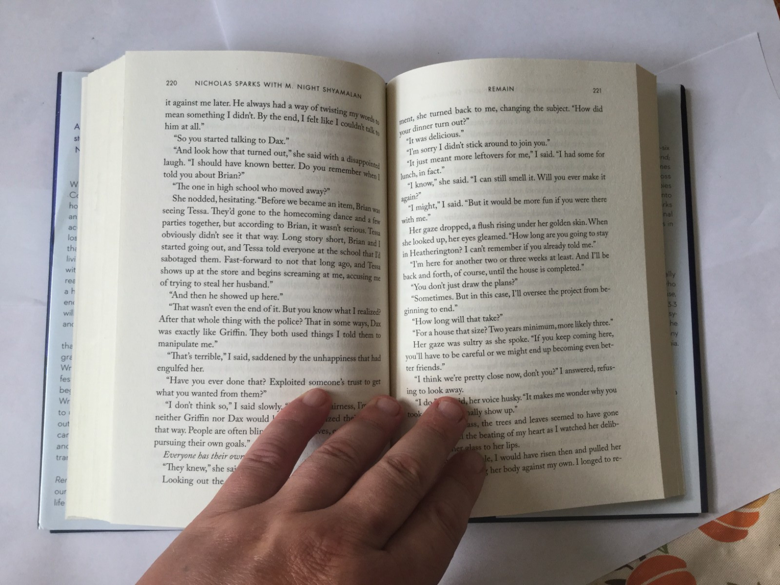 REMAIN by Nicholas Sparks and M. Night Shyamalan hardcover GOOD