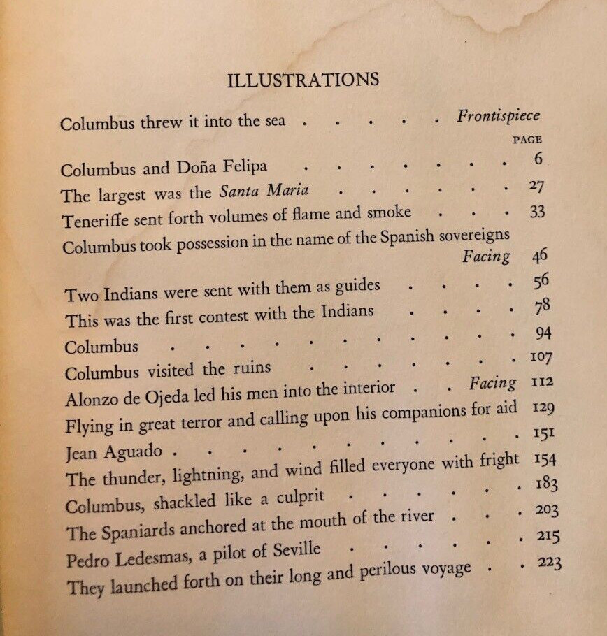THE VOYAGES OF COLUMBUS BY WASHINGTON IRVING HB 254 pages 16 illustrations 1931