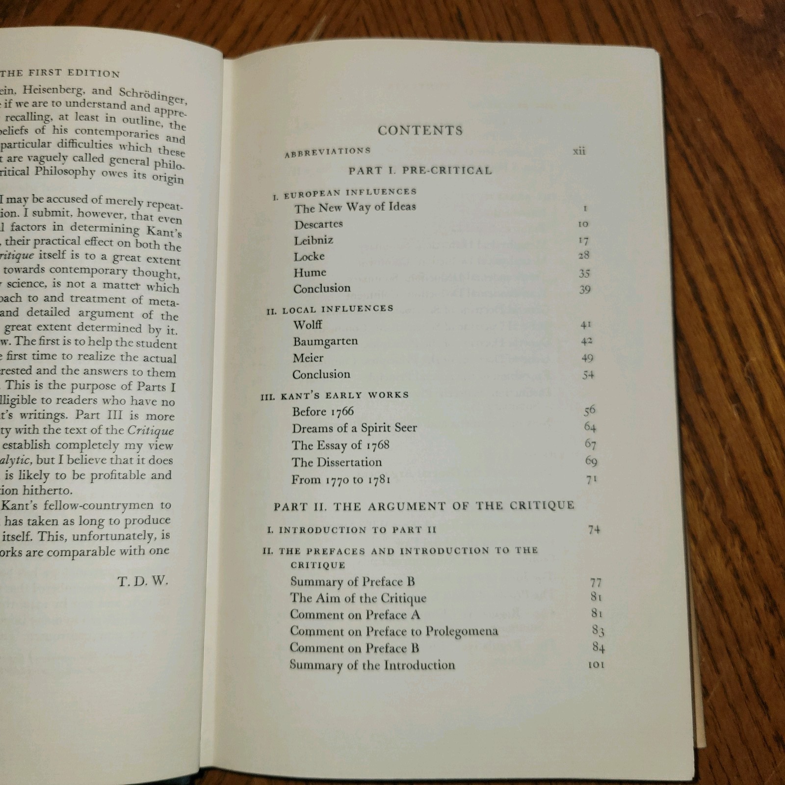 Kant’s Critique of Pure Reason Second Edition T. D. Weldon Oxford Press 1958 HC