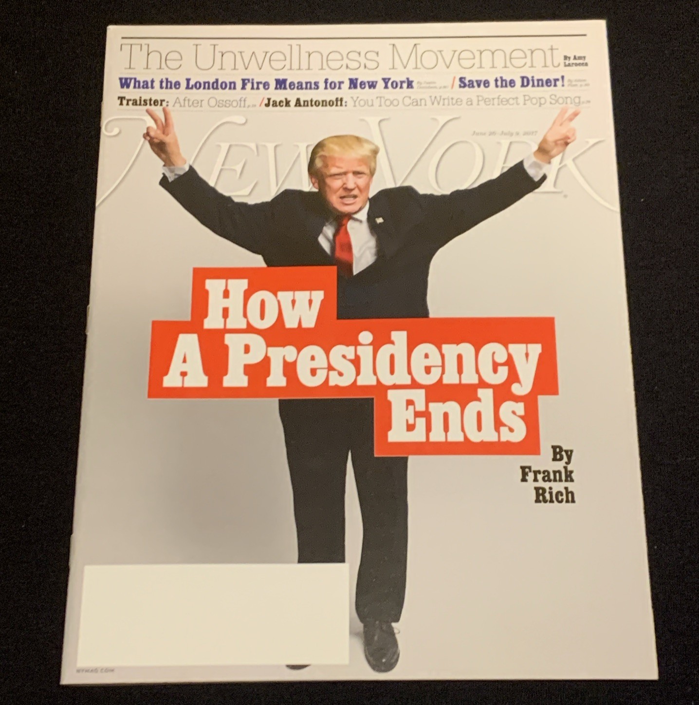 New York Magazine Donald Trump How A Presidency Ends June 20 – July 9 2017 New