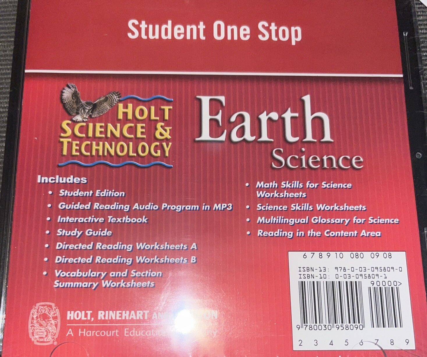 Holt Earth Science: Student One Stop CDROM