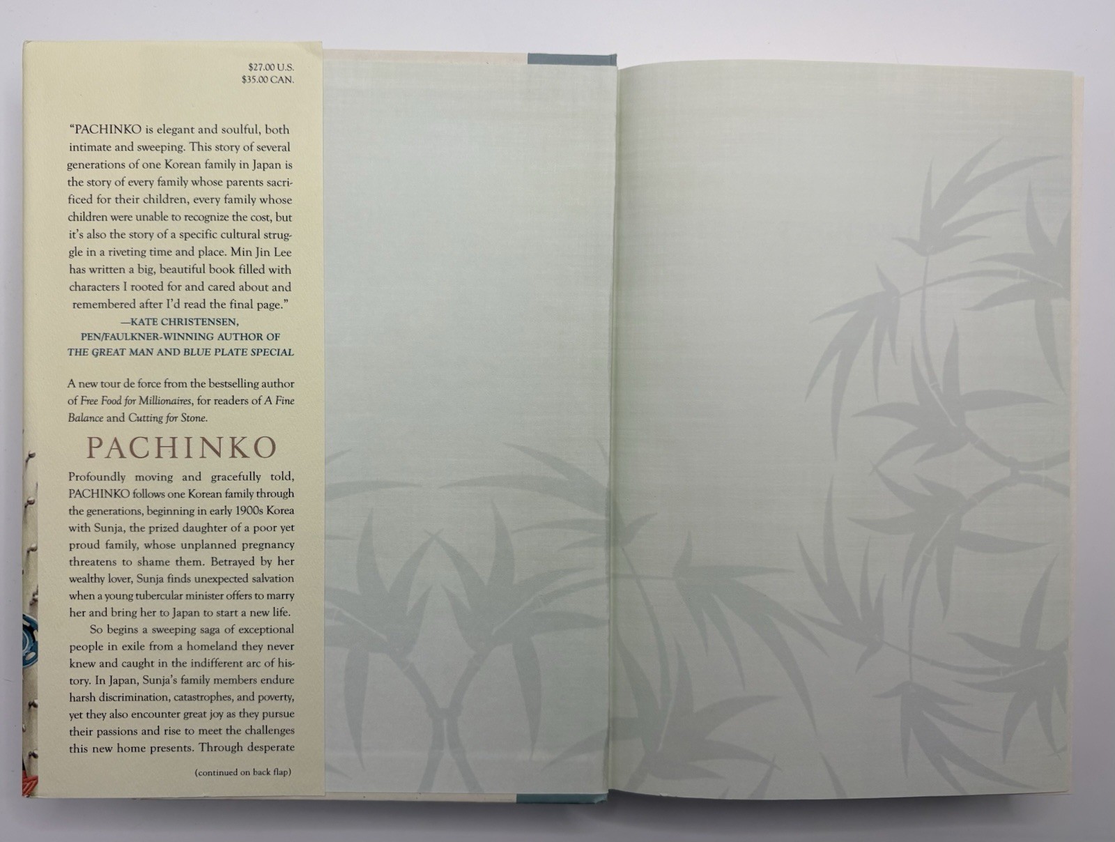 Pachinko Min Jin Lee HCDJ First Edition 1st Printing 2017