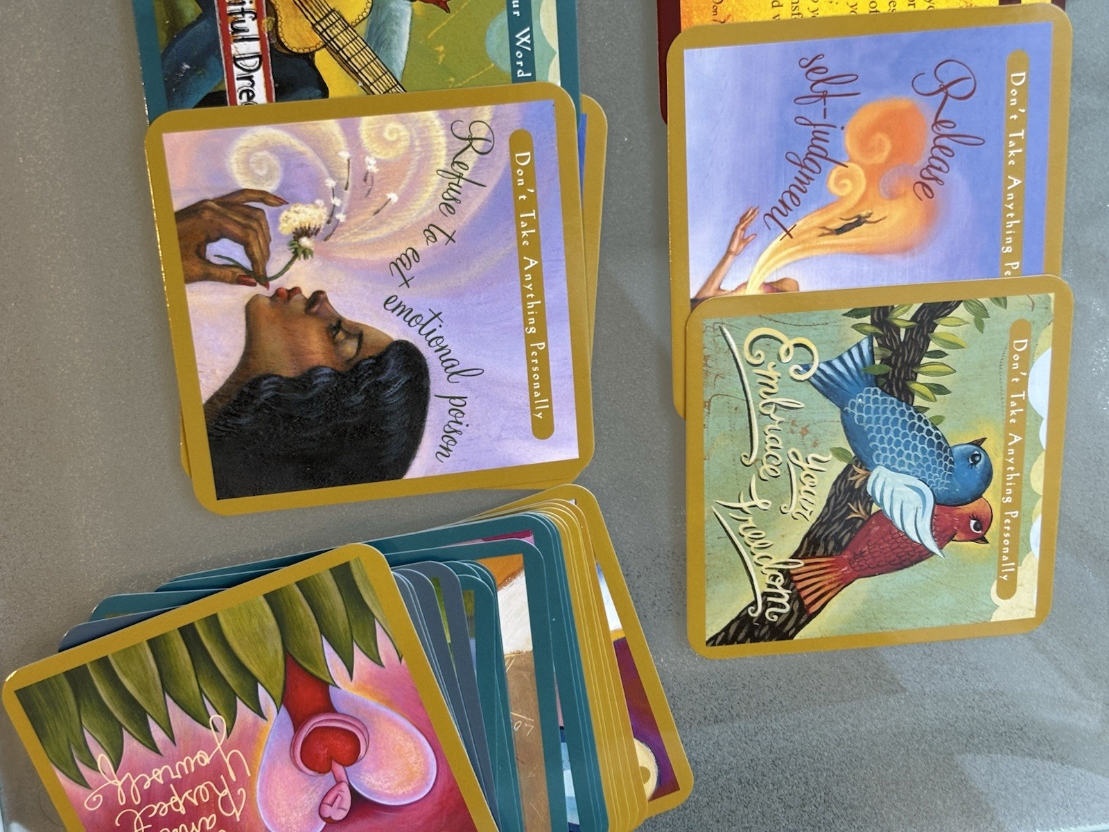 Four Agreements Cards by Miguel Don Ruiz (2001, Cards,Flash Cards)