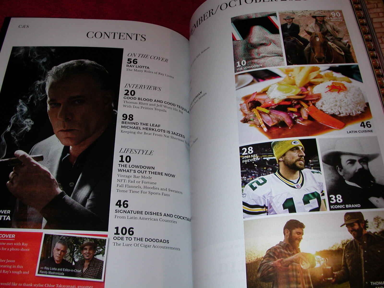 RAY LIOTTA Sept/Oct 2021 cover CIGAR & SPIRITS Magazine~Interview Article~Roles