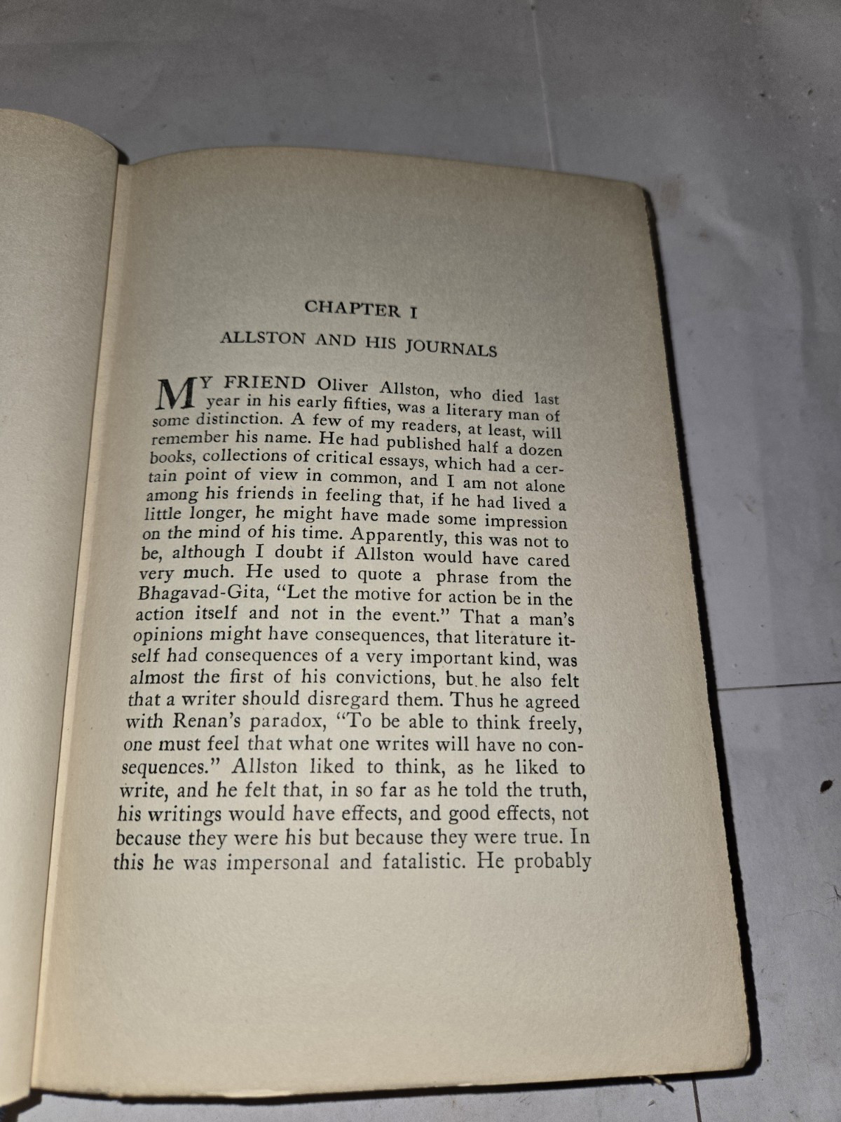 Opinions Of Oliver Allston
