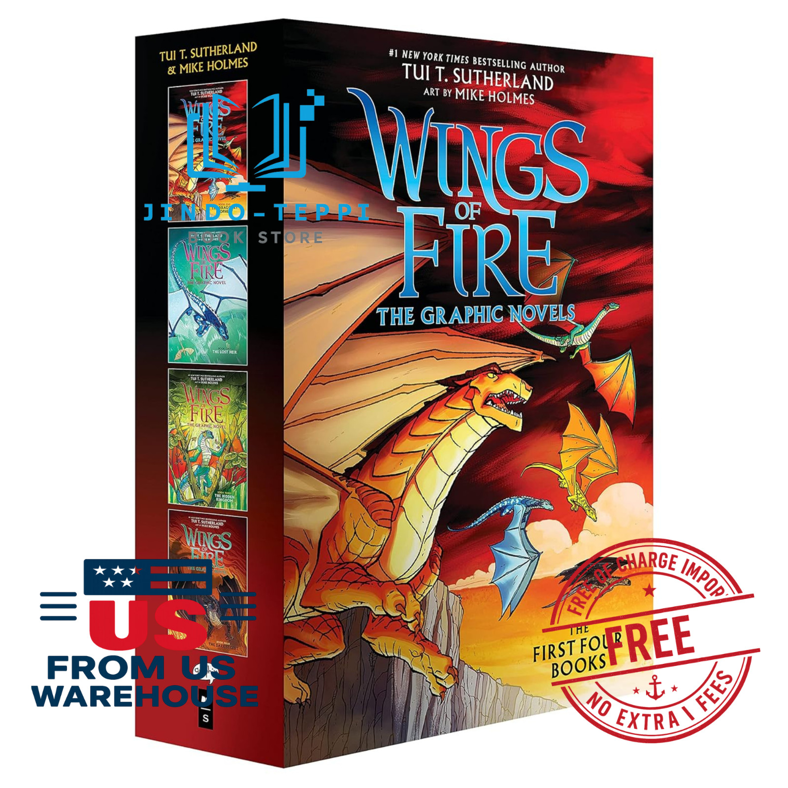 Wings of Fire Graphix Box Set 1-4 PB Dragon Books Kids Gift Set NEW