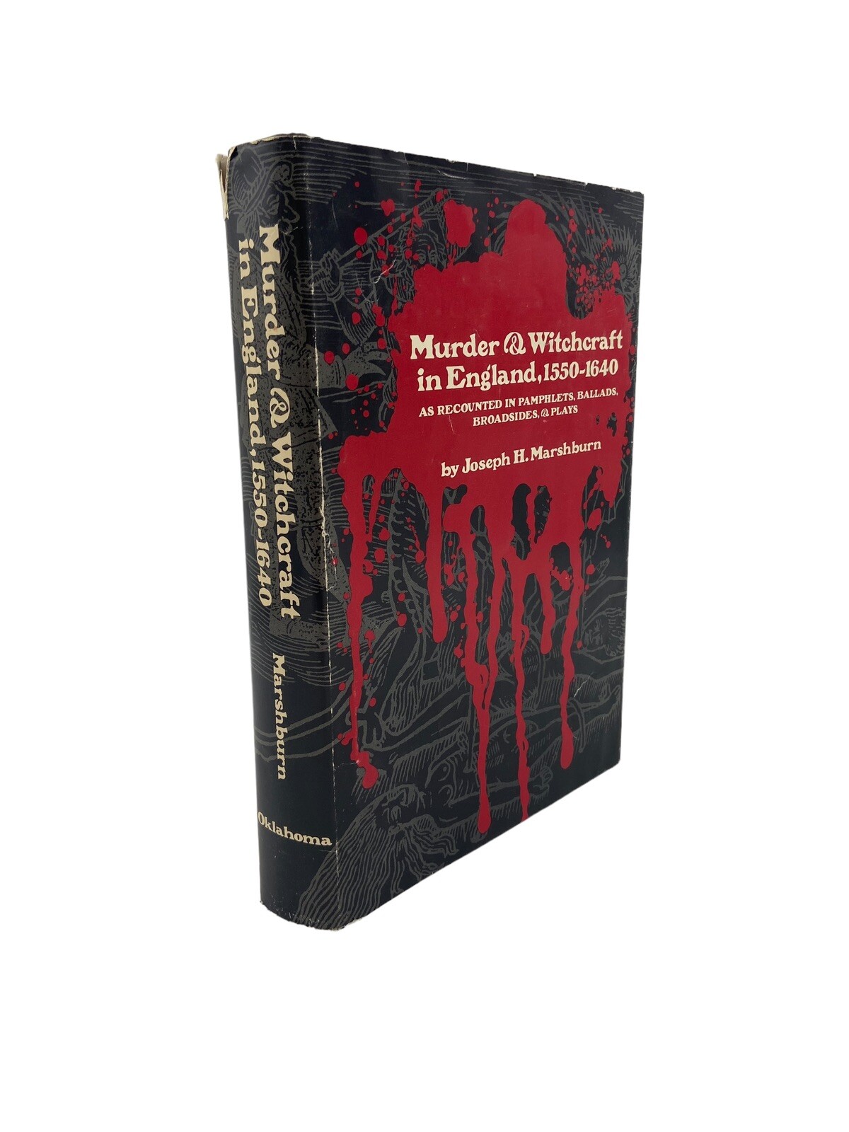 1971 Murder & Witchcraft In England by JH Marshburn Occult History Book Witches