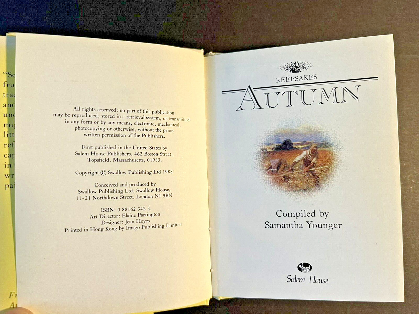 Autumn (Keepsake Series), Hardcover, Salem House Publishers, 1988, illustrated