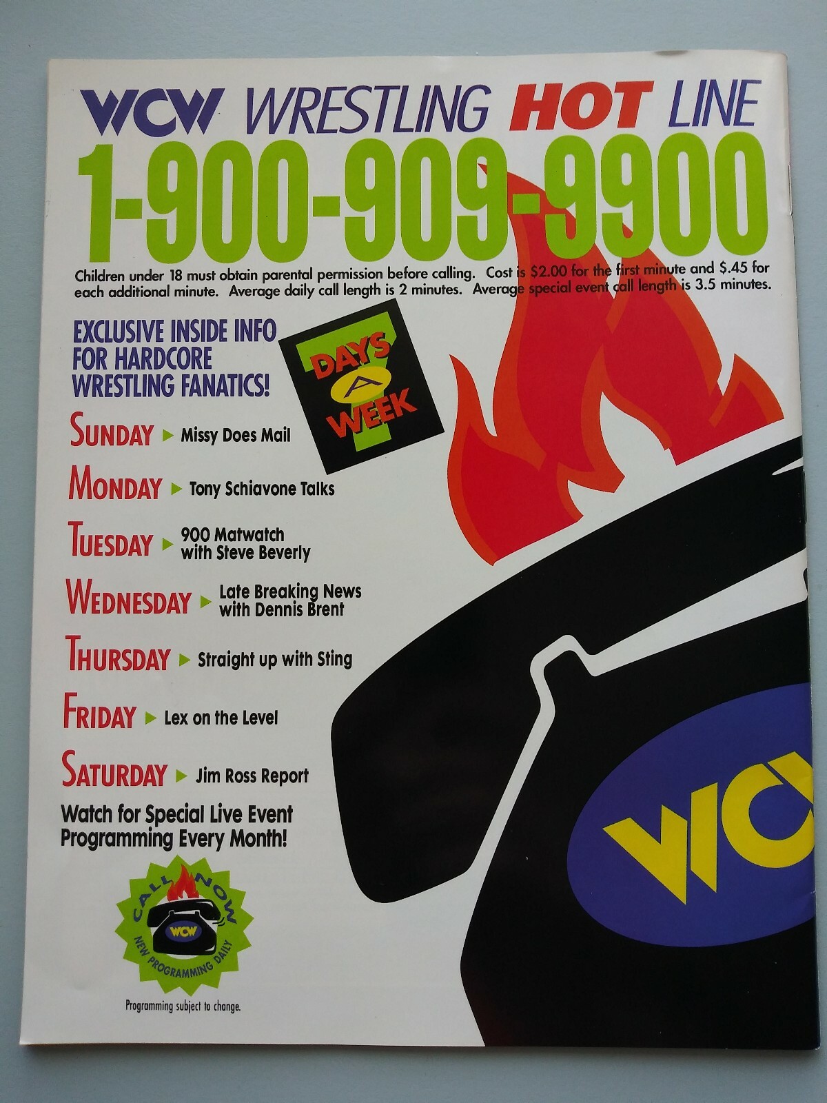 WCW Wrestling Magazine January 1992 Sting Cover Steve Austin Poster New WWF WWE