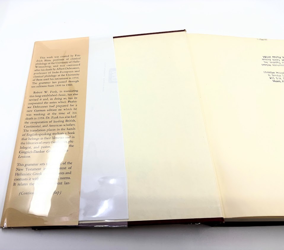 Greek Grammar New Testament Blass Debrunner Funk 1961 HC w/DJ 10th Printing