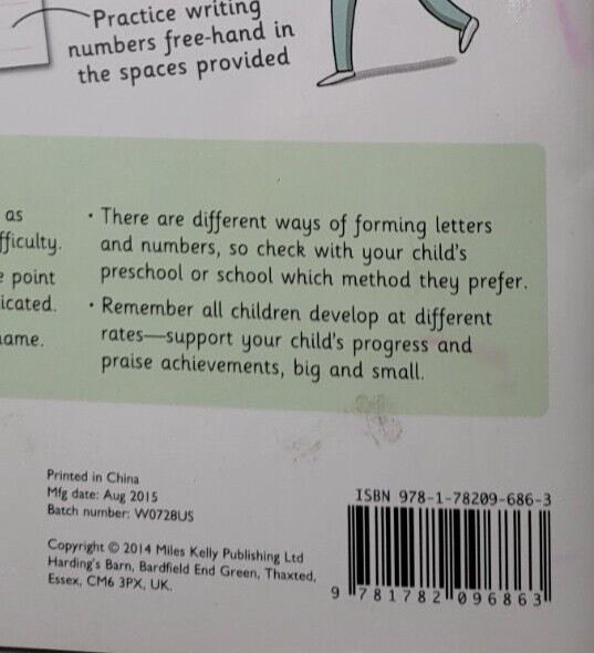 Miles Kelly Learn To Write Wipe Clean 10 Activity Books Children Pack Paperback