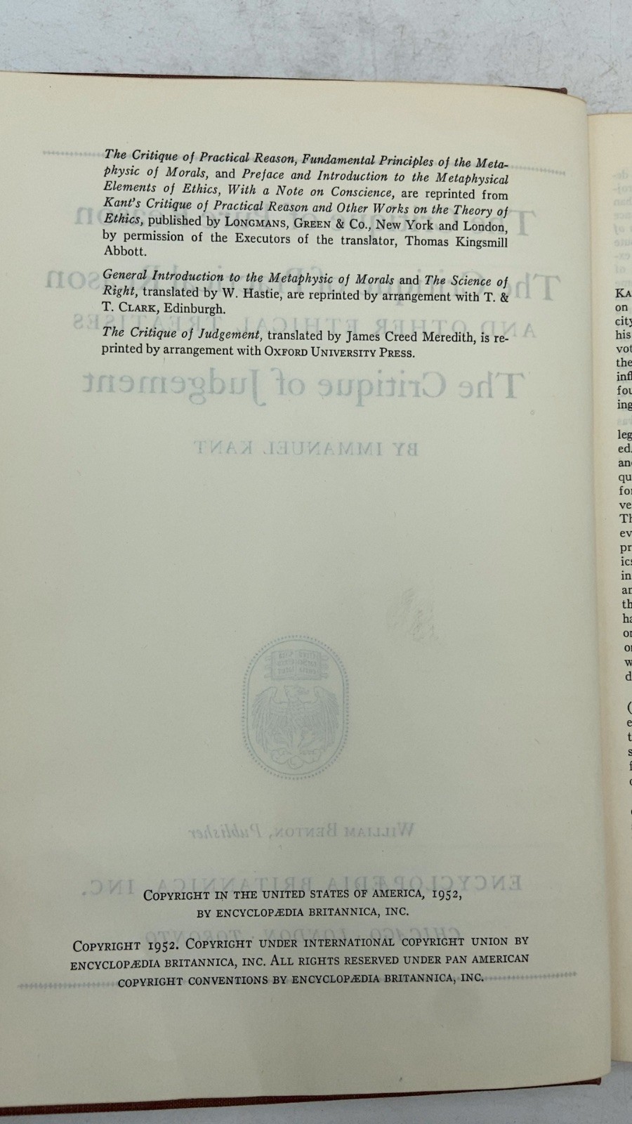 The Critique of Pure Reason, The Critique of Practical Reason and Other Ethic…