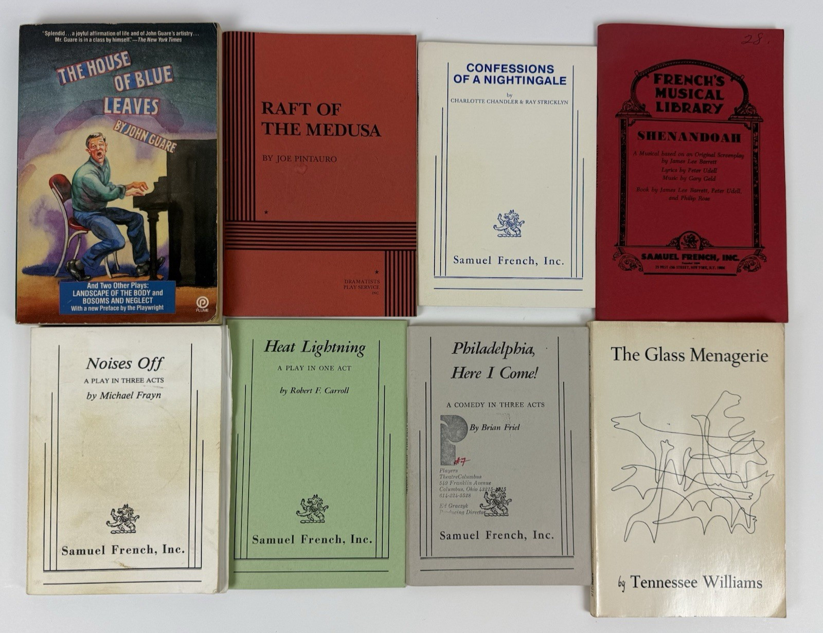 Samuel French Play Scripts Lot 8 Noises Off Glass Menagerie Shenandoah Friel