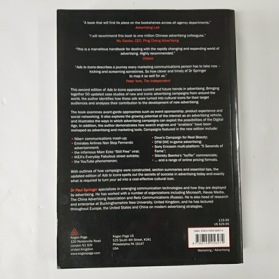 Ads to Icons: How Advertising Succeeds In A Multi… by Springer, Paul Paperback
