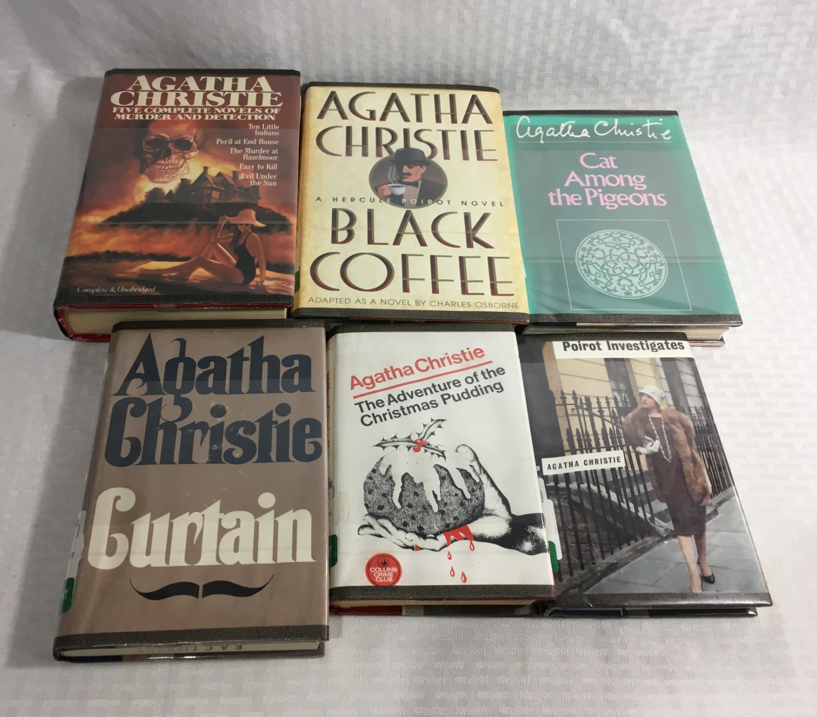 LOT OF 6 AGATHA CHRISTIE MYSTERY NOVELS HCDJ / 6 BOOKS / MULTIPLE TITLES IN SOME