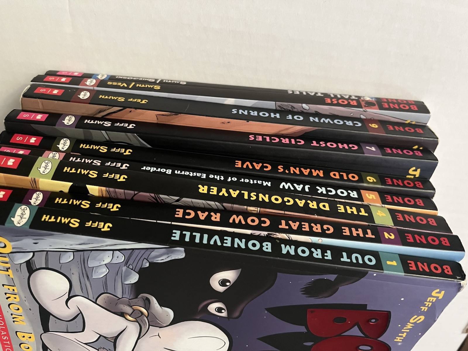 Bone by Jeff Smith Graphic Novel TPB Lot Volumes 1 2 4 5 6 7 9 Rose Tall Tales