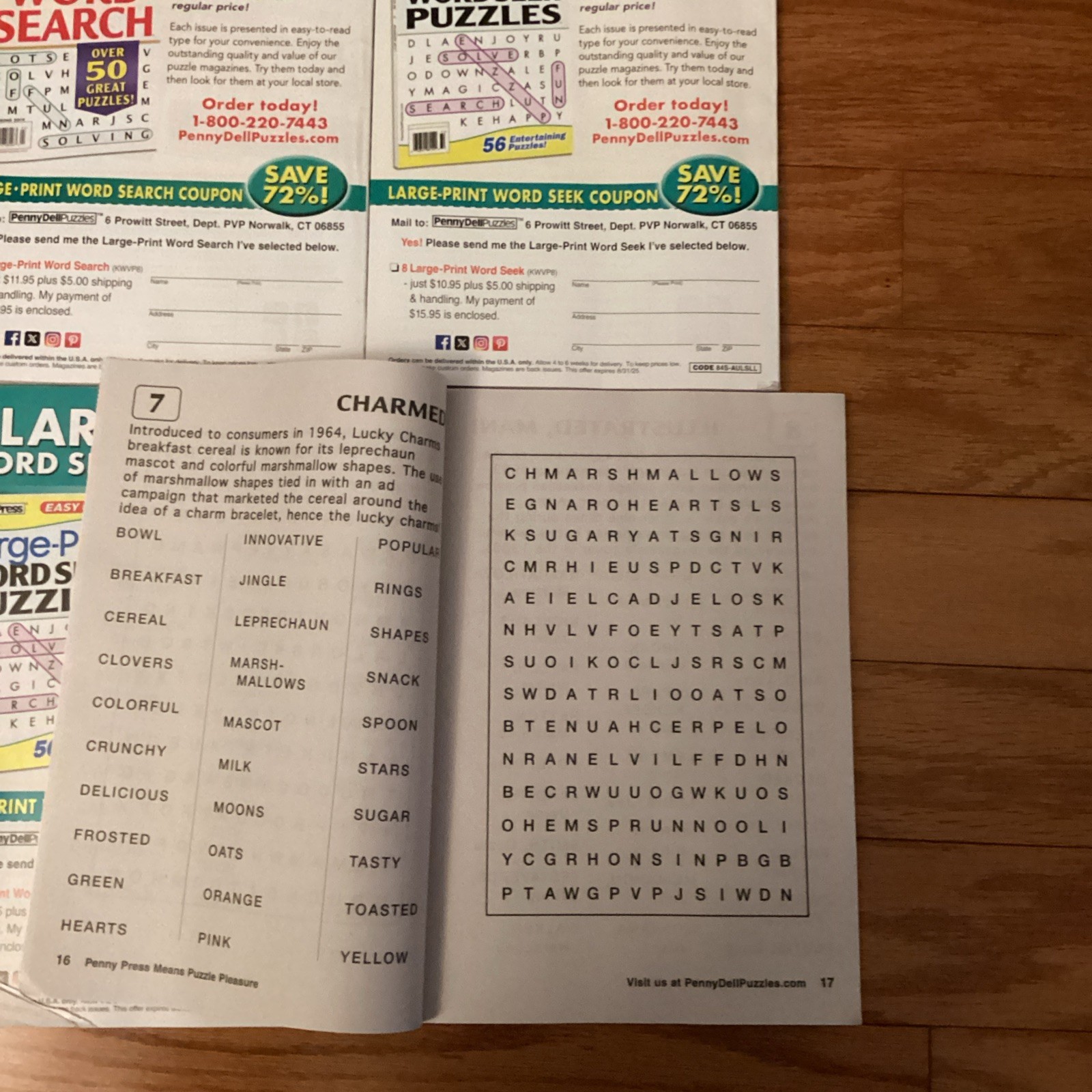 Large Print Word Search Puzzles Lot Of 4