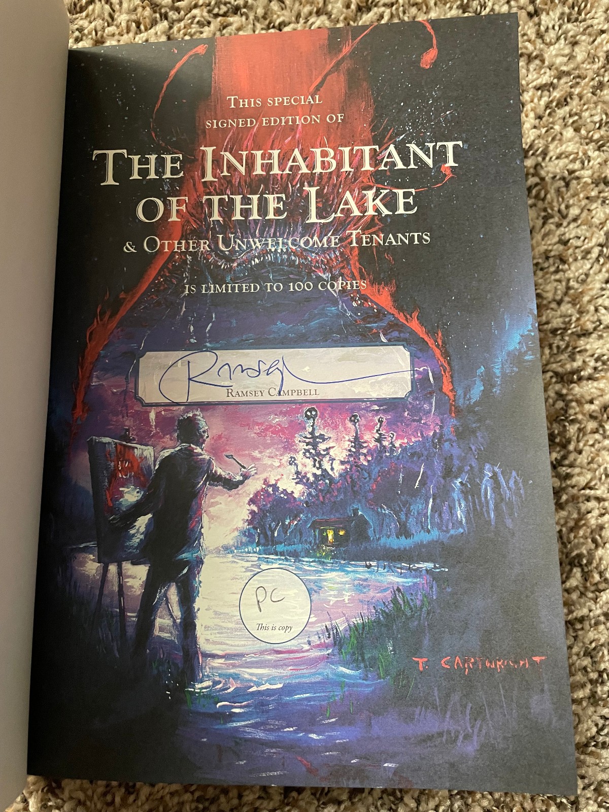 INHABITANT OF THE LAKE Ramsey Campbell 100 copy SIGNED/TRAYCASED 60 Anniversary