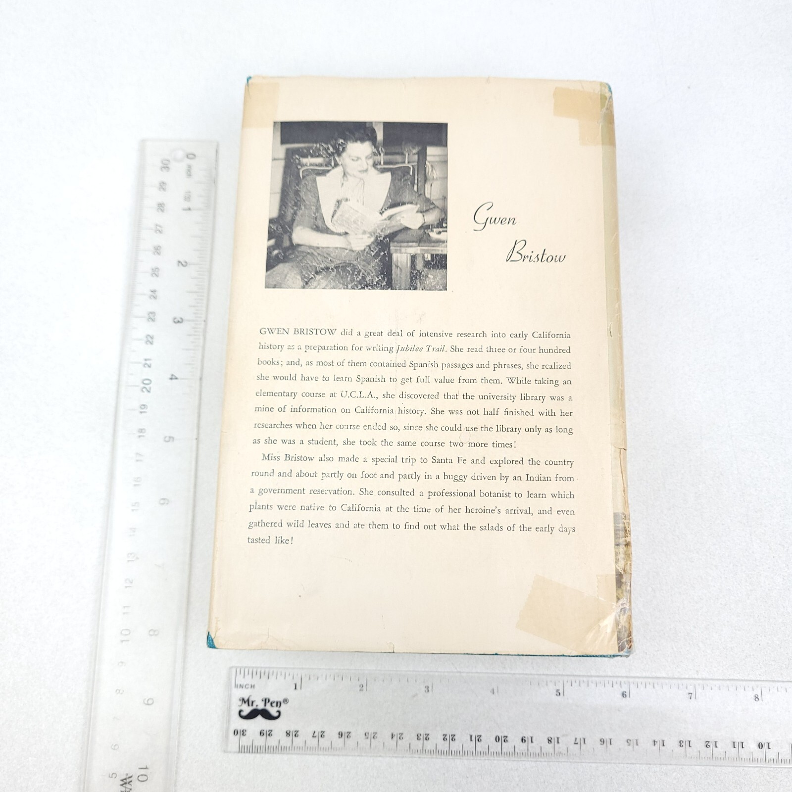 Jubilee Trail, Gwen Bristow; 1950 HC/DJ Thomas Y Crowell Book Club Edition VG
