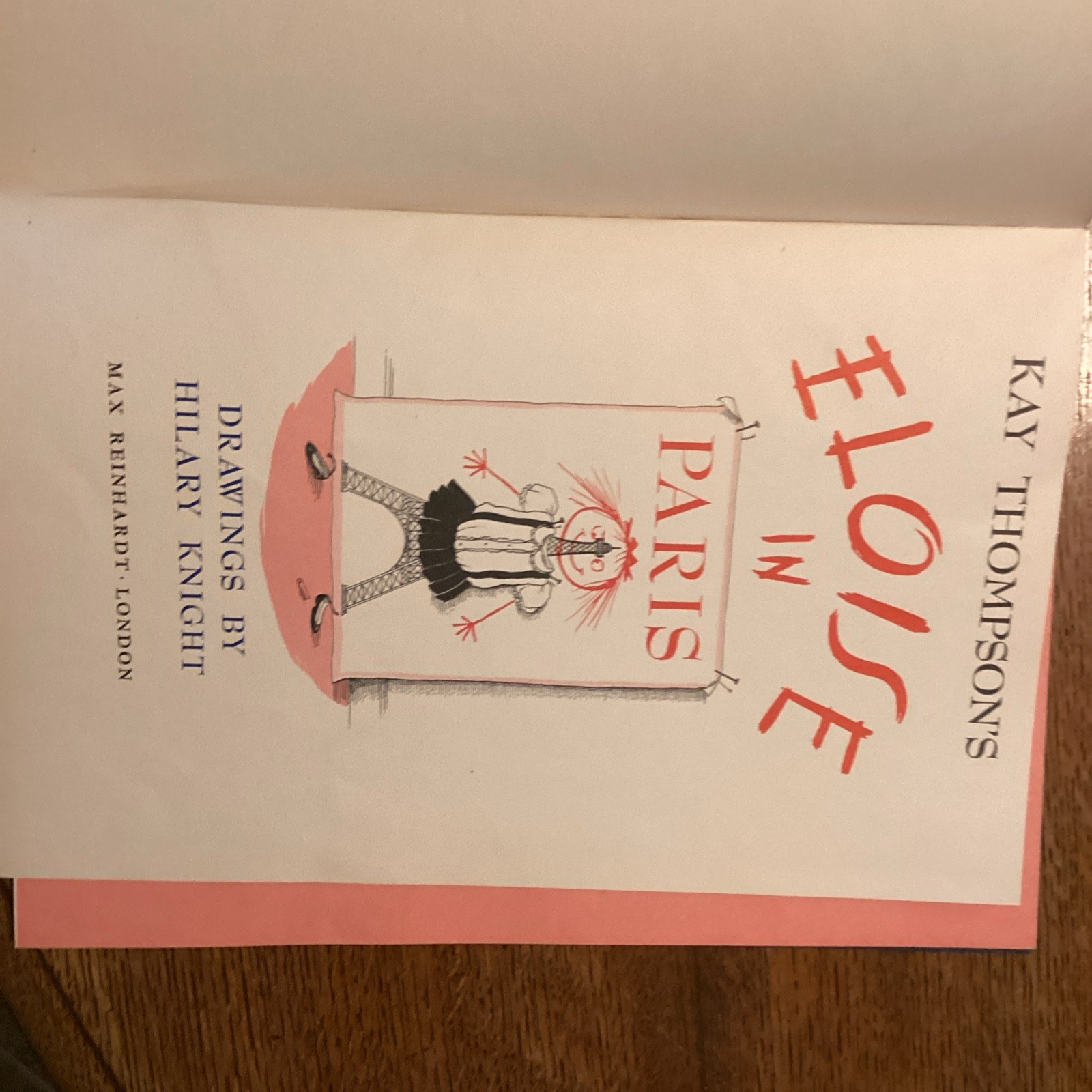 1st Ed In Great Britain 1958 ELOISE IN PARIS by Kay Thompson HC