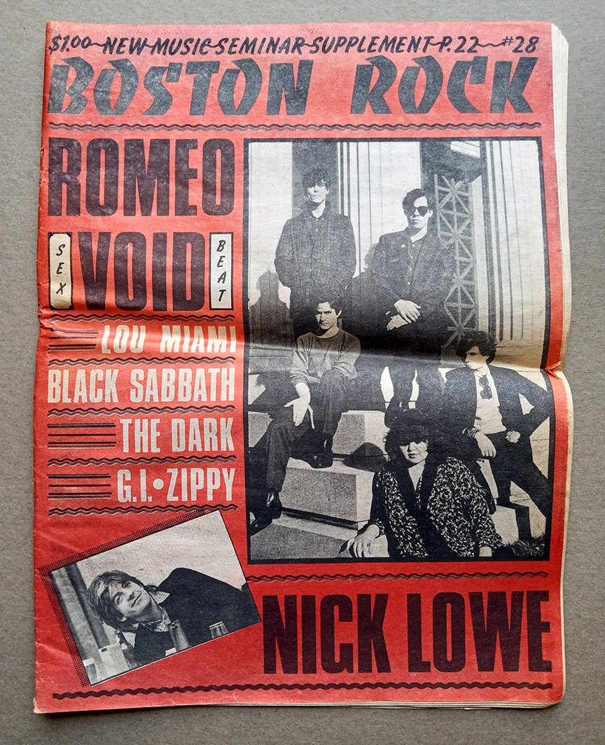 Boston Rock Magazine #28, April 1982, Black Sabbath, Nick Lowe, Romeo Void