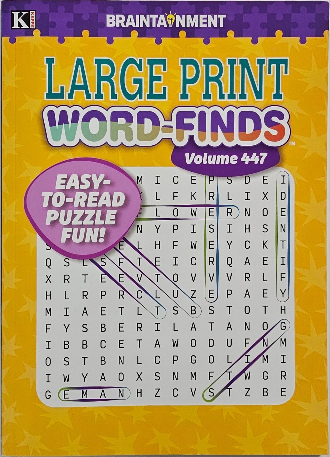 4 New Large Print Word-Finds Puzzle Books Kappa Games Vol #447-450 ~ Search,Hunt