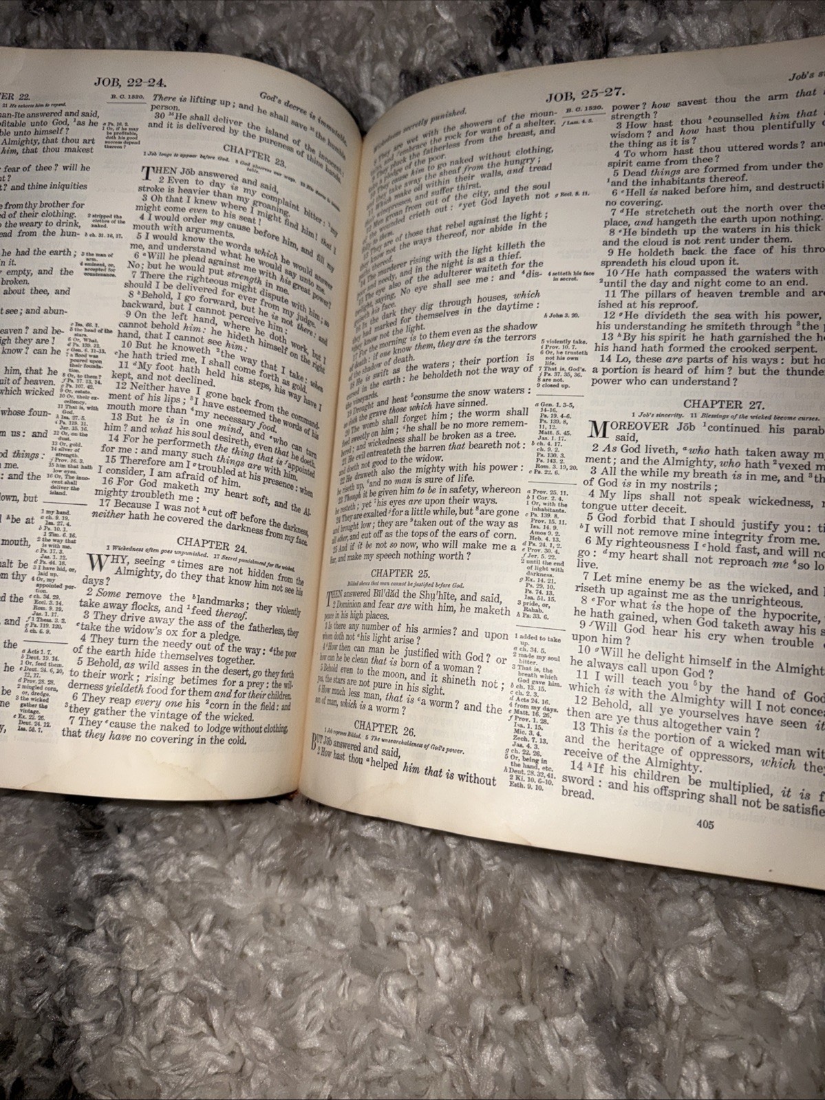 THE HOLY BIBLE, CONTAINING THE OLD AND NEW TESTAMENTS LEATHER BOUND INDEXED RARE
