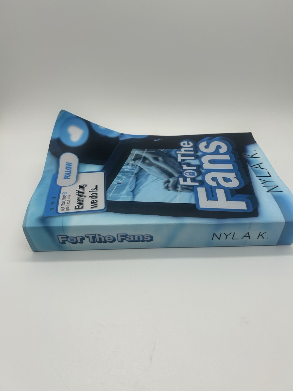 “For the Fans” by Nyla K. Paperback Romance Novel 9789898691894 Blue MM Romance