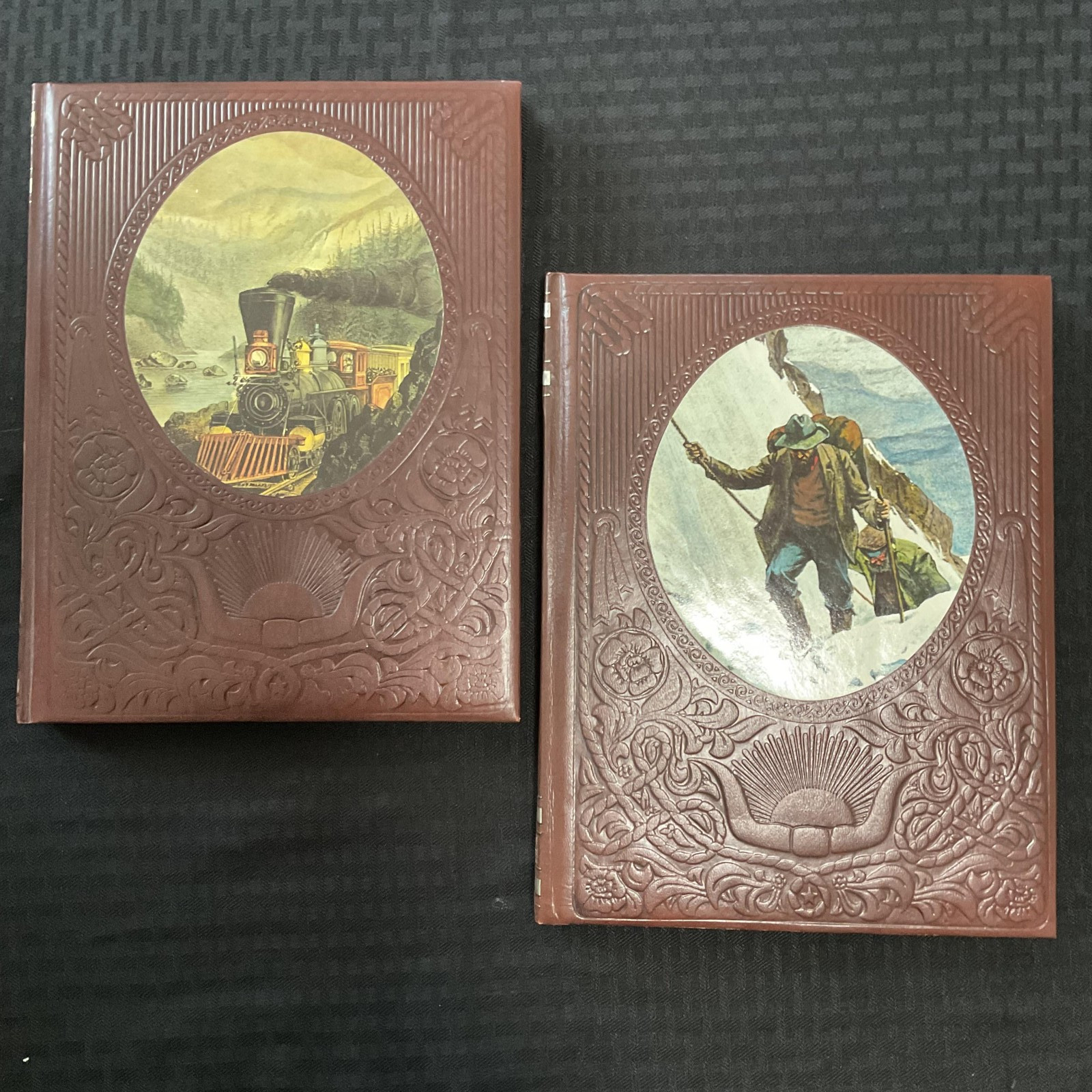 Vintage The Old West Time-Life The Alaskans Railroaders 2 Vol Brown HC Set