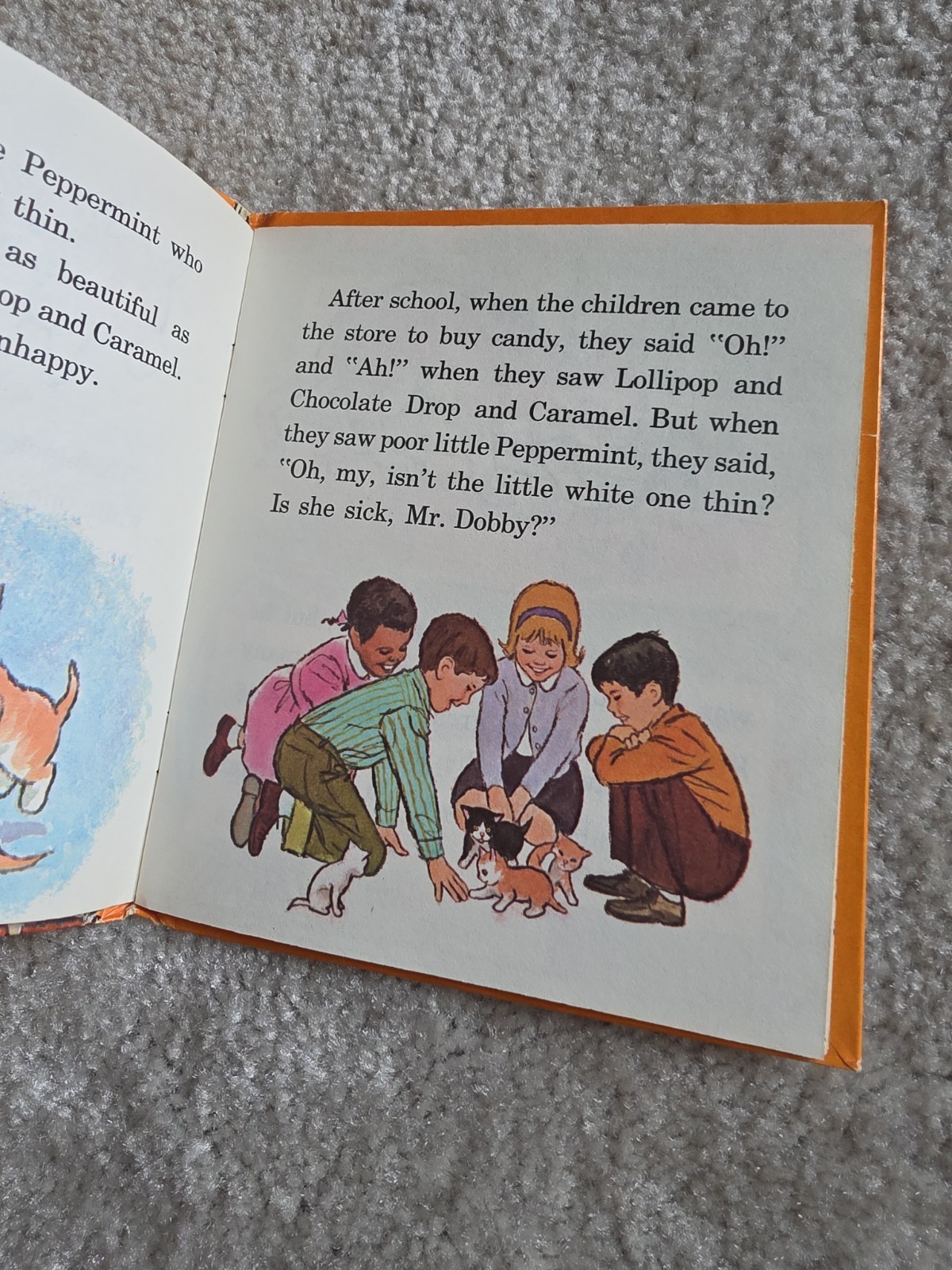 Rare VINTAGE 1966 Peppermint Cat Children’s Whitman Book. Tell-a-tale. Hardcover