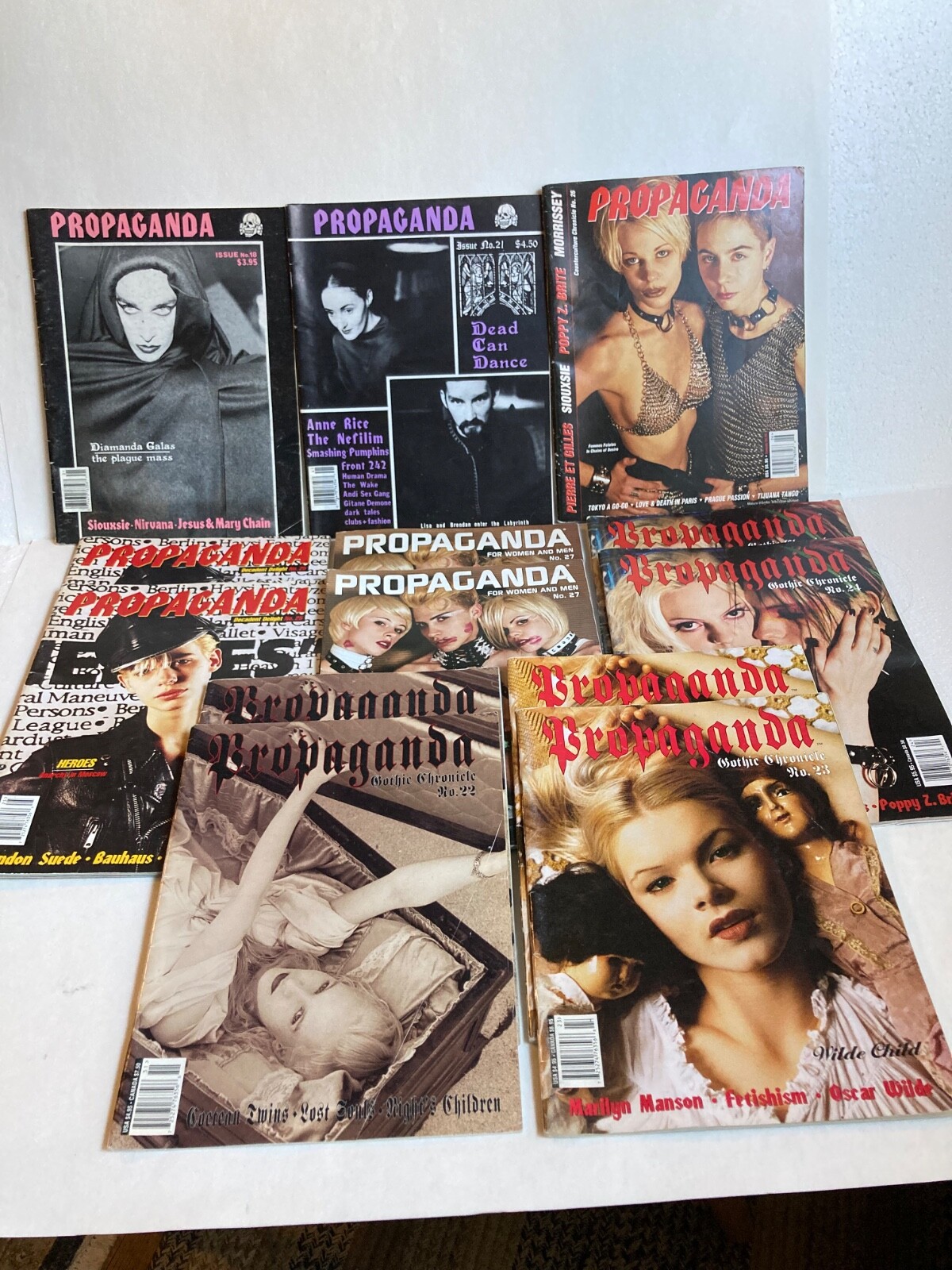 Propaganda, 13 magazines, various issues from 1992 to 2002