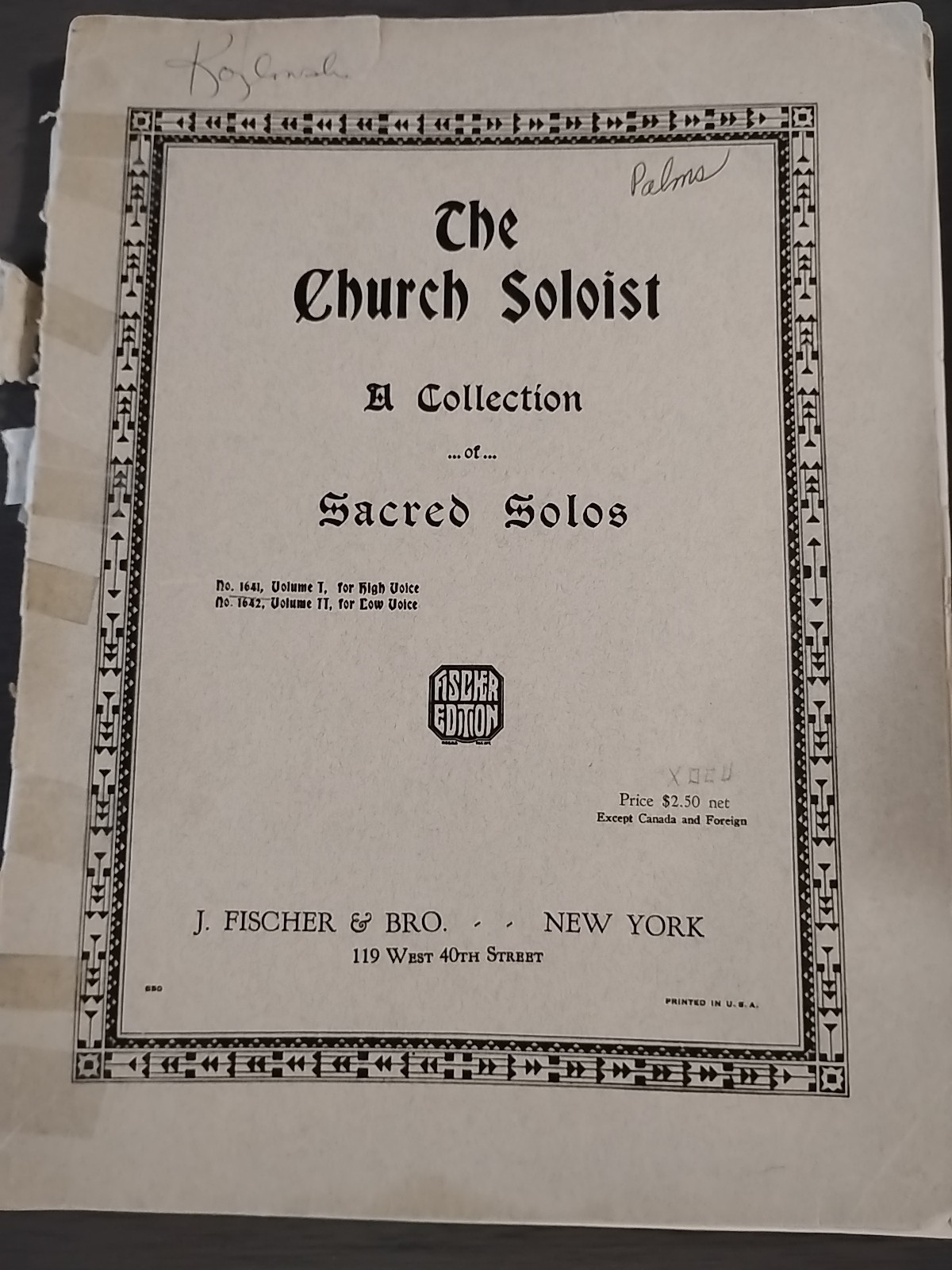 5+ lbs. Vintage Vocal Music Lot – Estate of Valentina Kozlowski