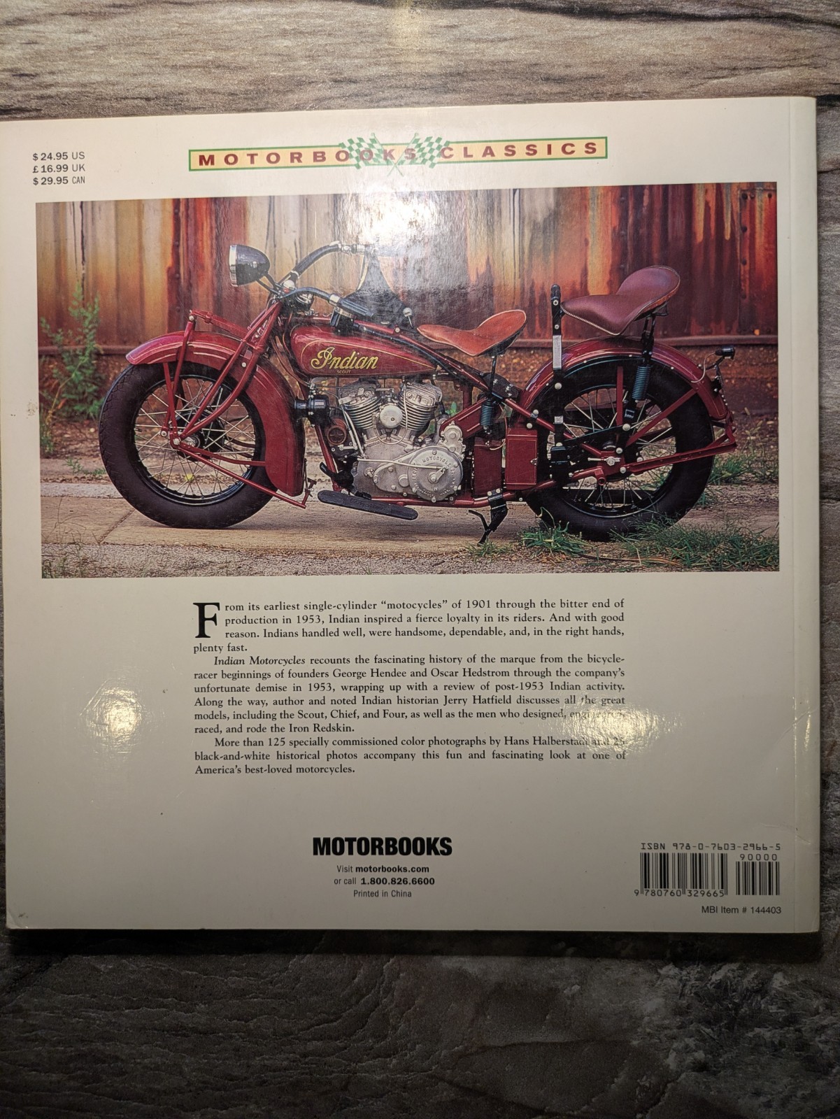 Indian Motorcycles by Hatfield & Halberstadt, Motorbooks Classics, Illustrated