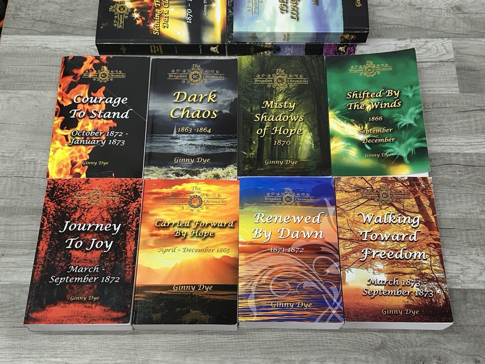 The Bregdan Chronicles GINNY DYE 19 PB Book Lot 1860-1873 Historical Fiction
