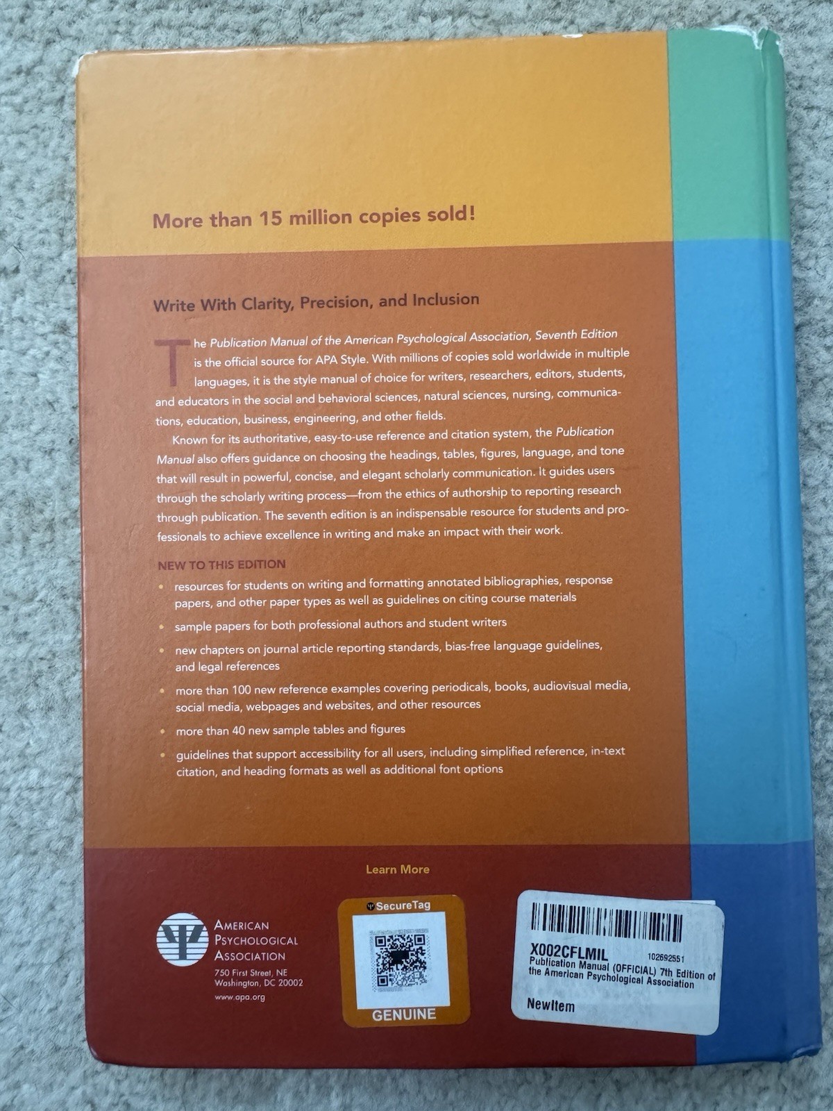 Publication Manual of the APA, 7th Edition (Hardcover, 2020) Guide to APA Style
