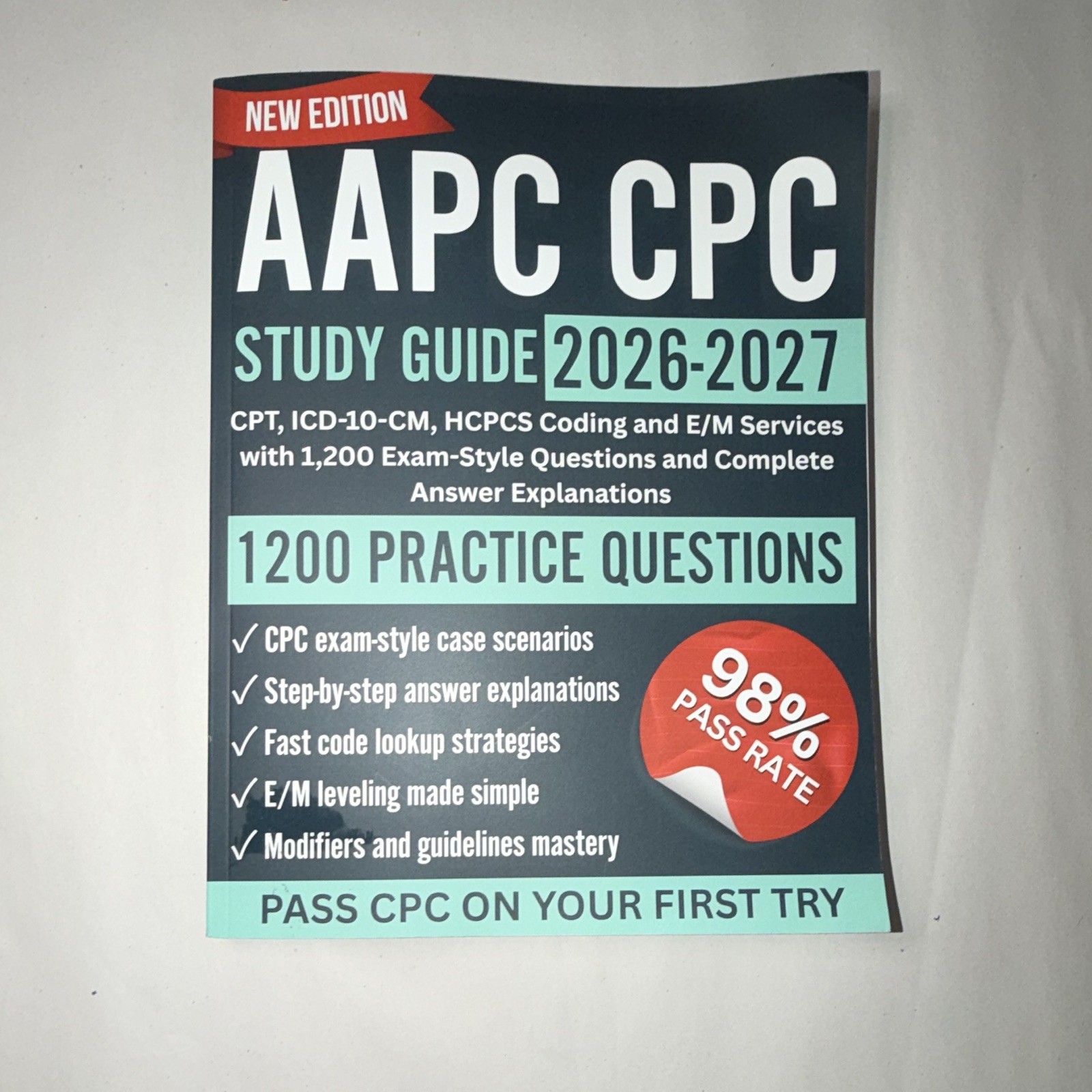 AAPC CPC Study Guide 2026-2027 New Edition Paperback, 1200 Practice Questions