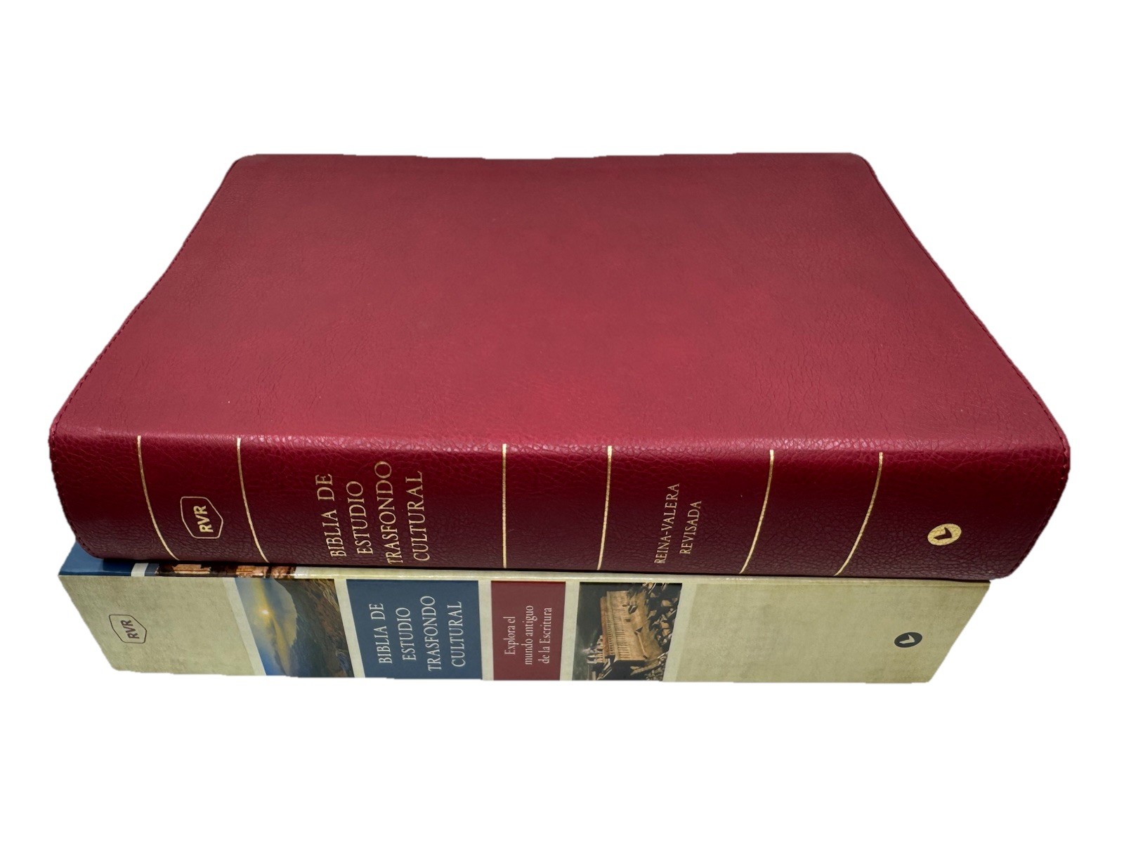 RVR, Biblia de Estudio Trasfondo Cultural, Leathersoft, Rojo Vino, Interior a…