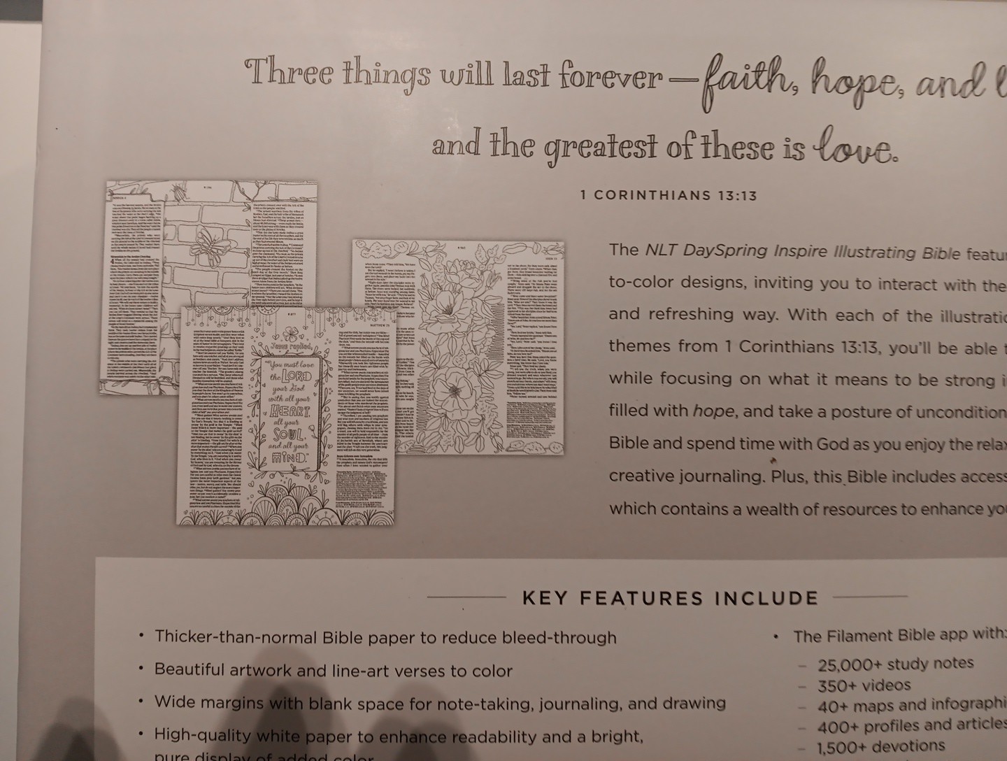 NLT DaySpring Inspire Illustrating Bible Filament Enabled -Spiral Bound- New