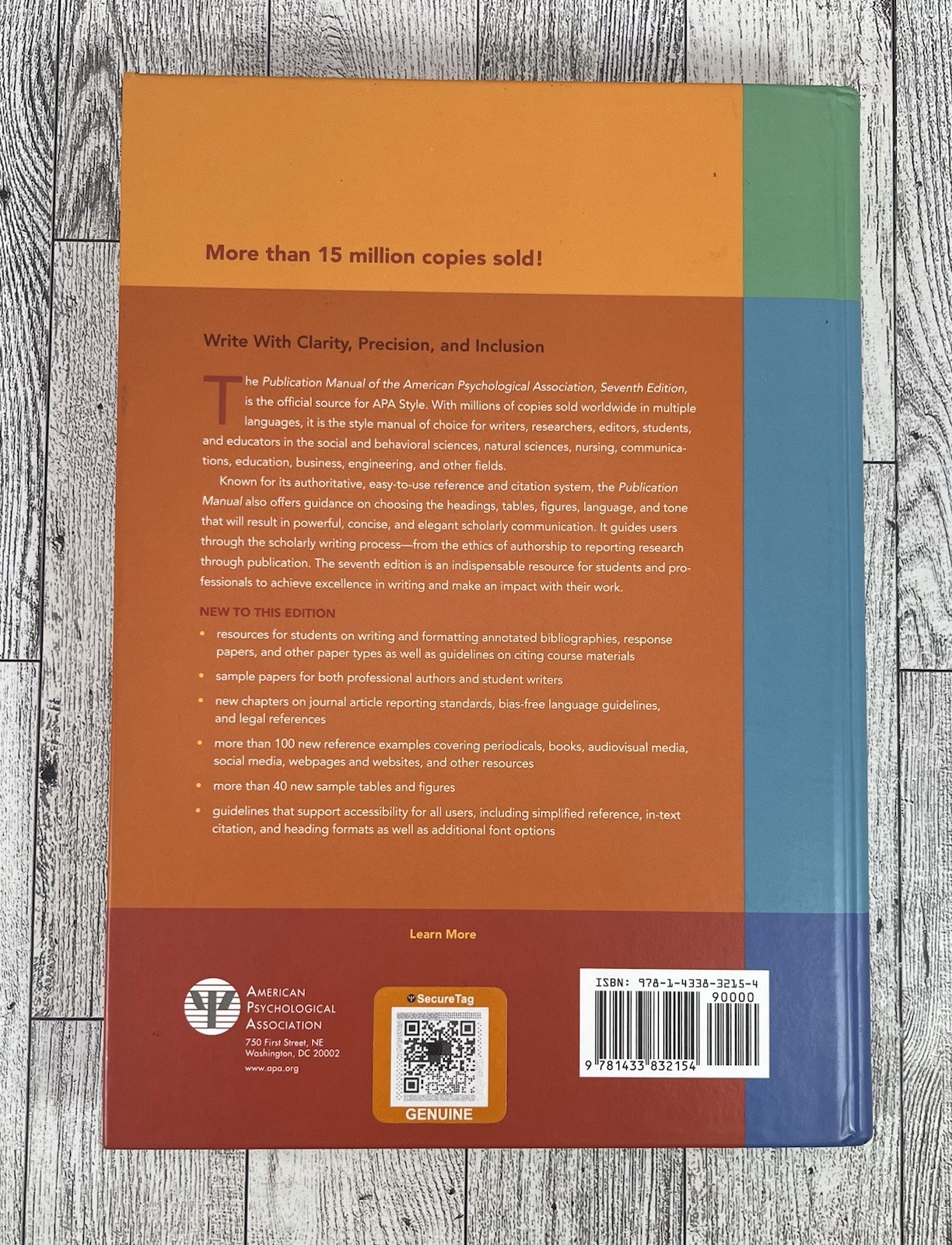 APA Publication Manual 7th Seventh Edition Official APA Style Guide HARDCOVER