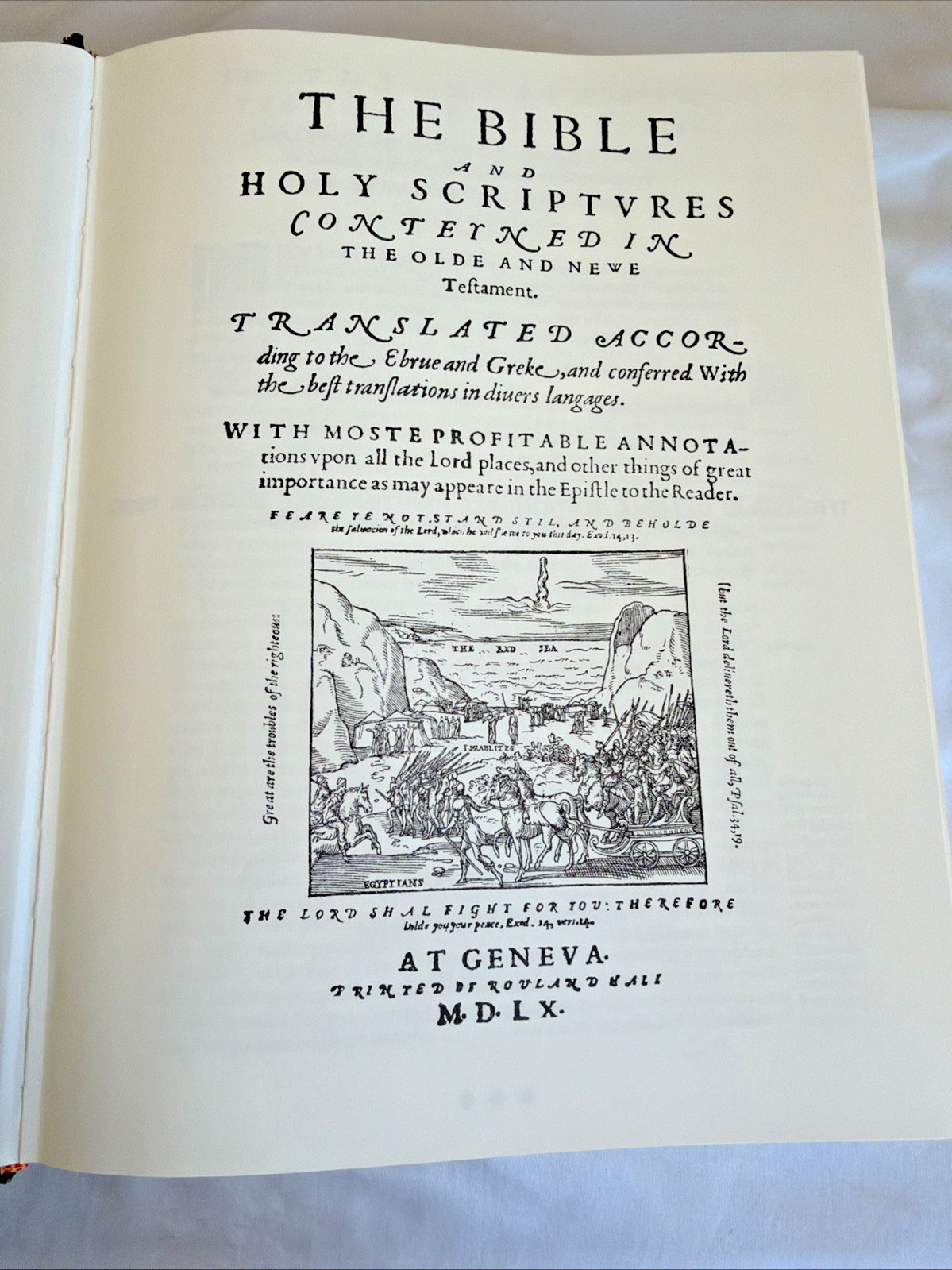 The Bible Museum Geneva Edition 1560 Bible 1st Printing Edition 2006 Hardcover