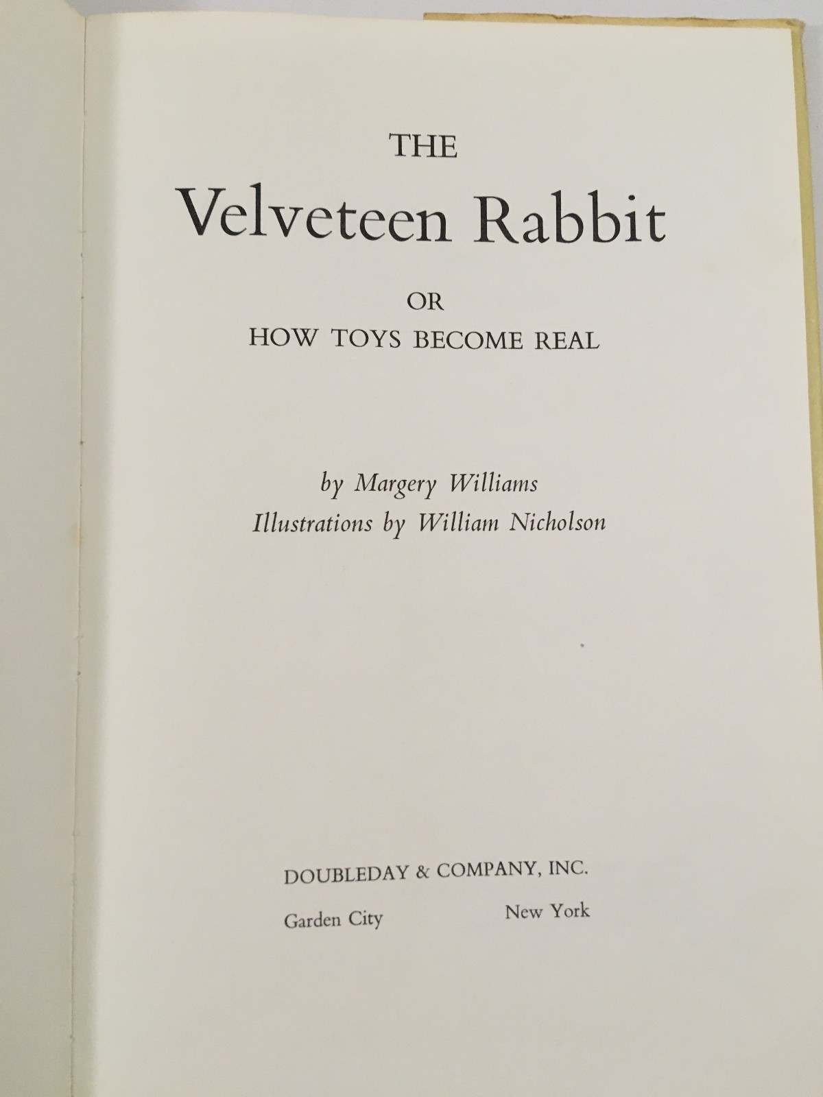 The Velveteen Rabbit by Margery Williams 1st Ed. 13th Printing HCDJ
