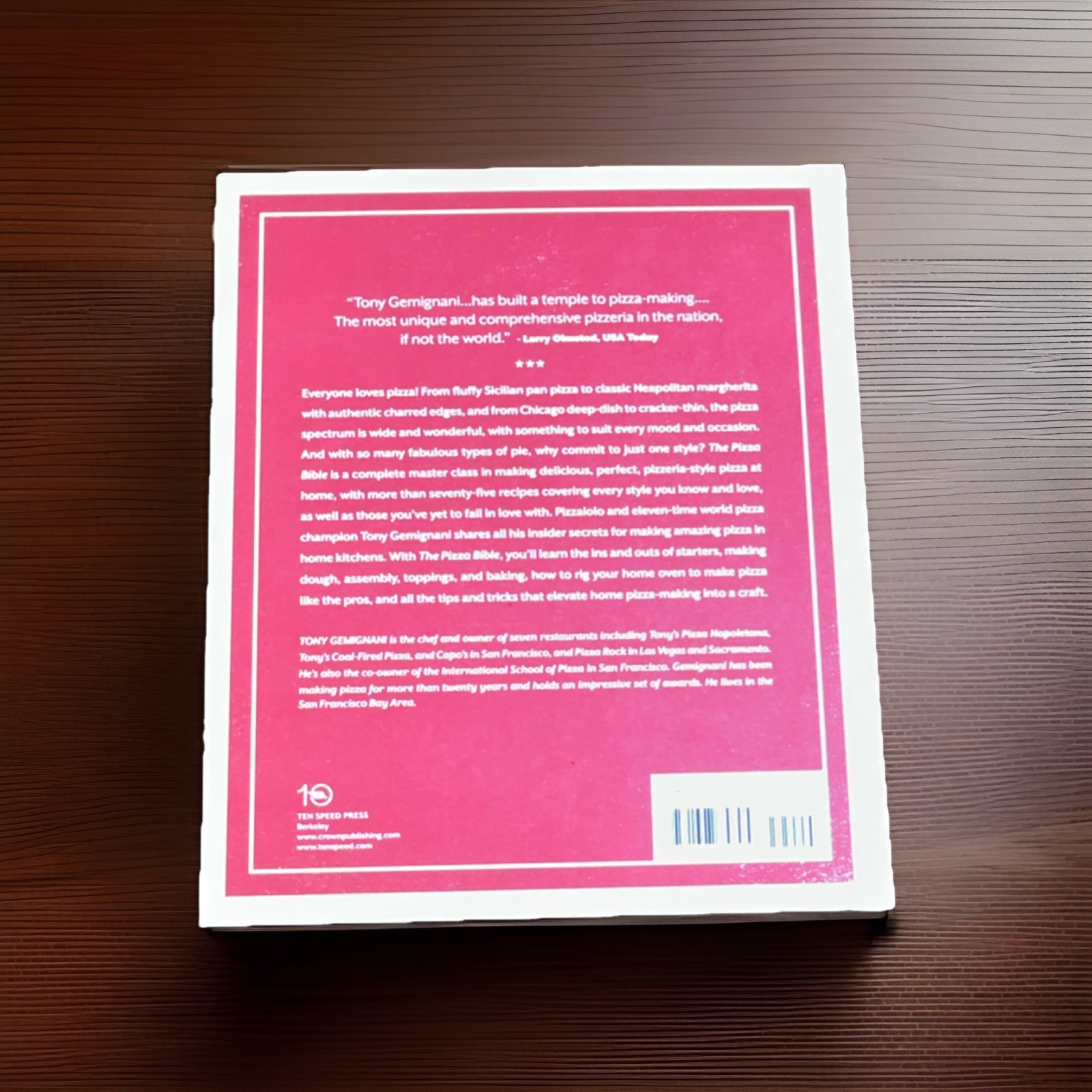 The Pizza Bible Hardcover Pizza Cookbook by Tony Gemignani, Ten Speed Press