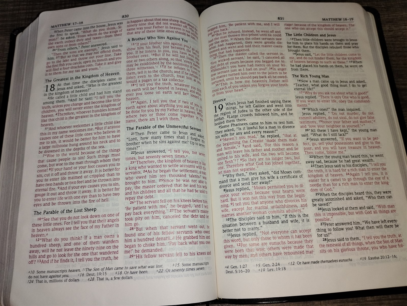 NIV Thinline Bible New International Version 1996 Zondervan Bonded Leather Bound