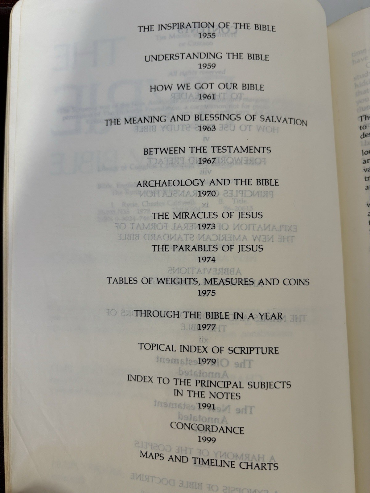 Ryrie Study Bible 1978; NASB 1977 Red; Red Letter; Moody Press