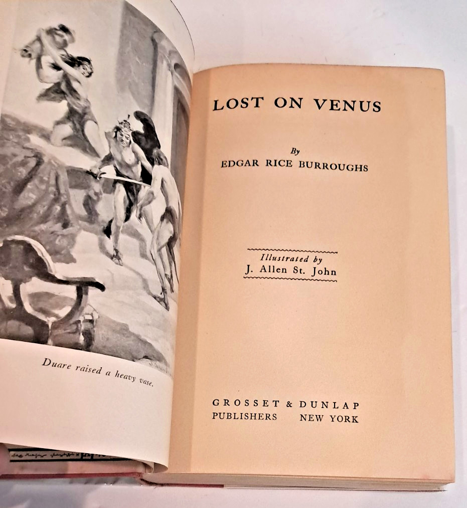 Lost On Venus by Edgar Rice Burroughs (1935) Vintage Hardcover