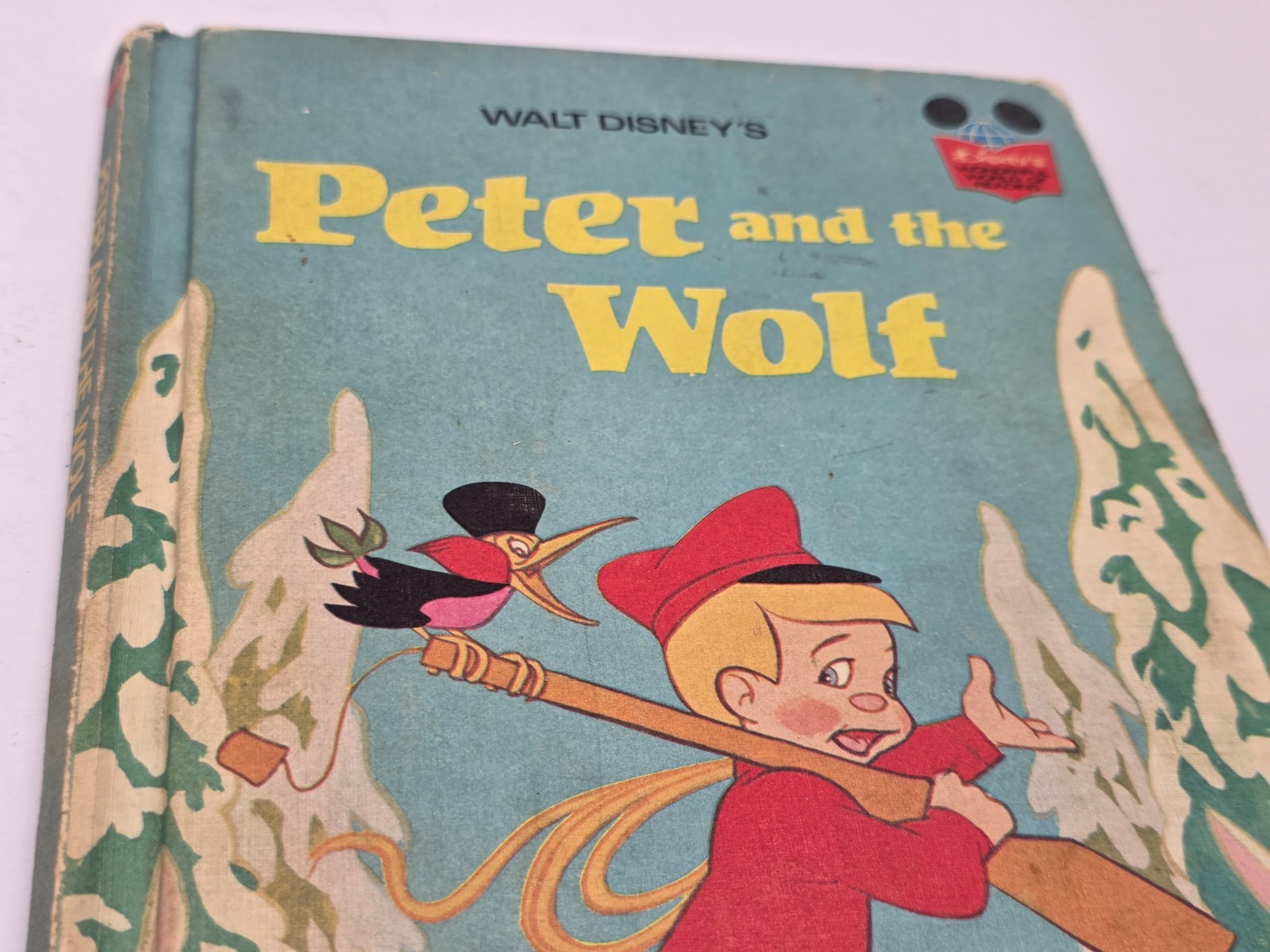 Vintage 1974 Disney Peter And The Wolf Hardcover Book Random House