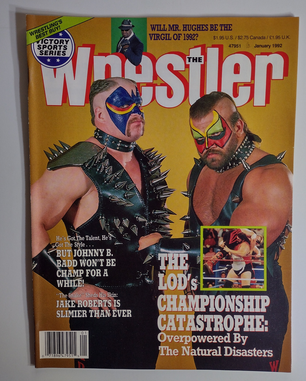 The Wrestler January 1992 Magazine Legion of Doom LOD Road Warriors WWF PWI