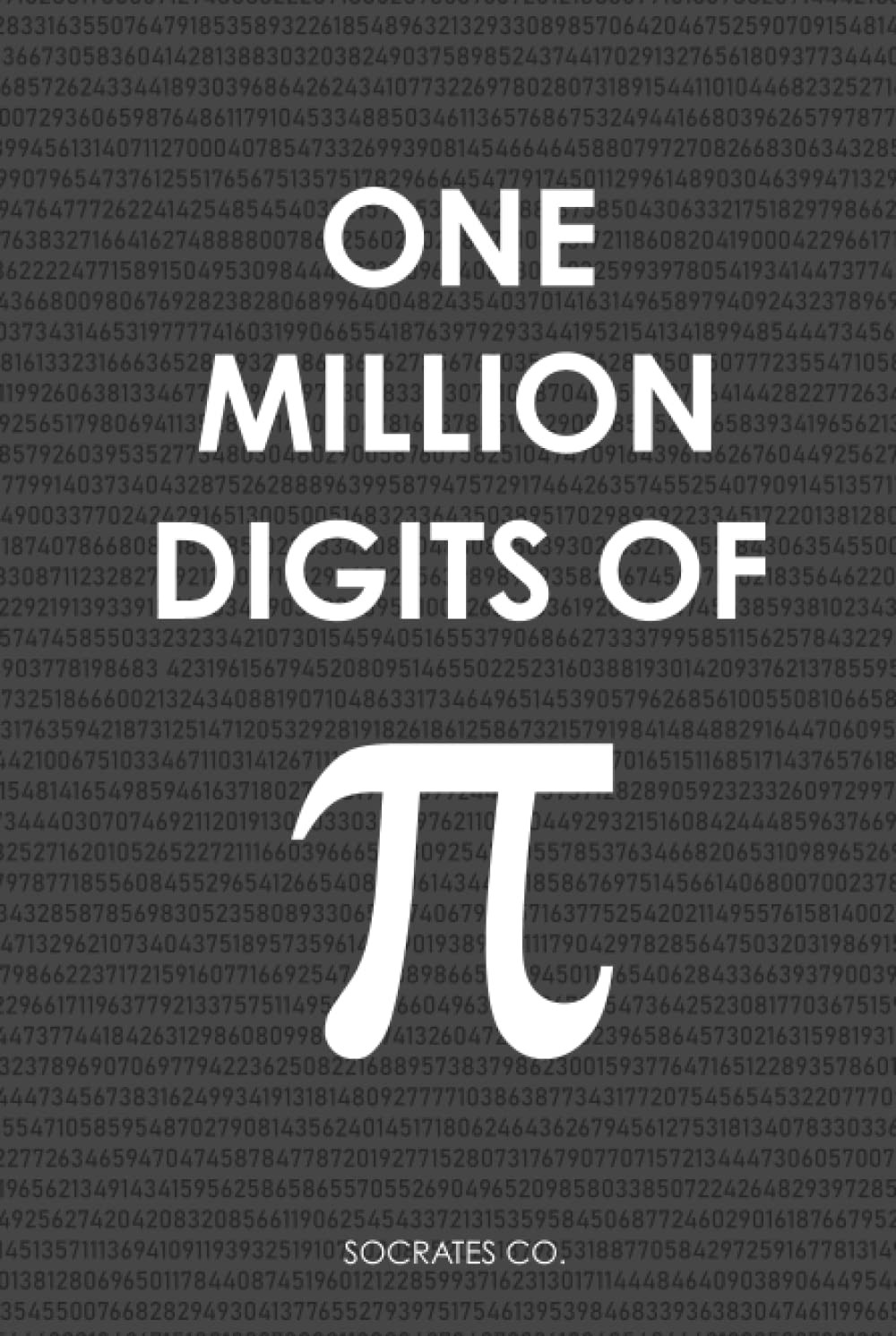 One Million Digits Of Pi: Decimal Places from 1 to 1,000,000 on 314 Pages – …