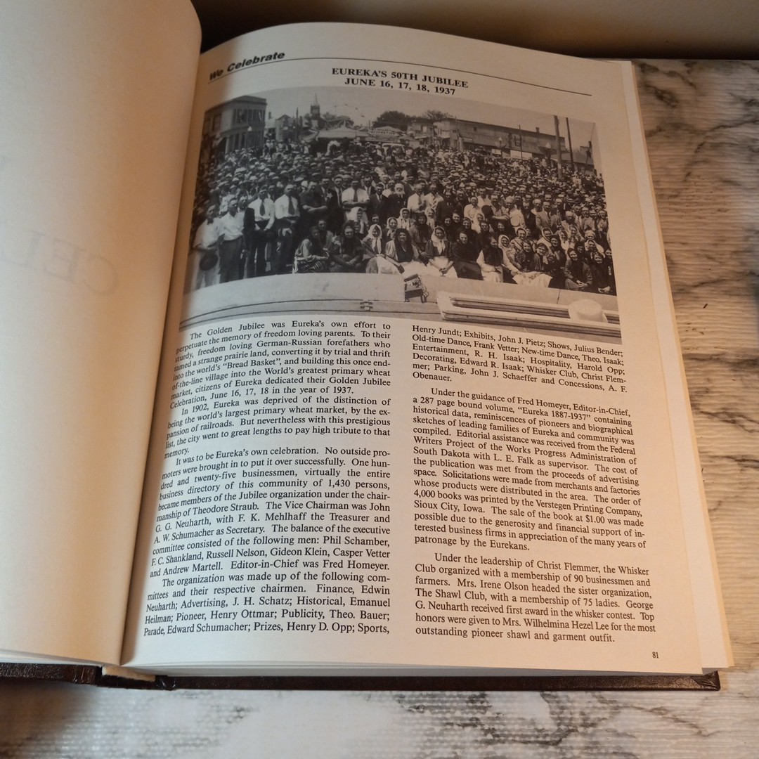 Eureka – 1887-1987 Centennial Anniversary Book, History Book of Eureka S.D.